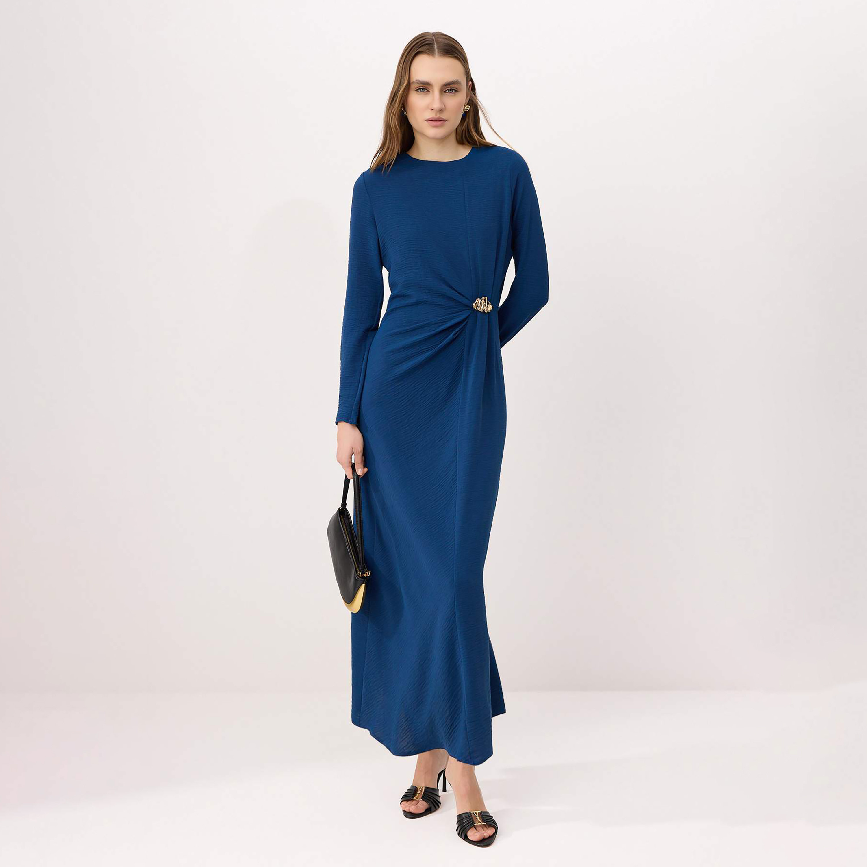 Modest Aerobin Fitted Sleeves Sheath Evening Women's Maxi Dress-women-clothing-dresses-image-1