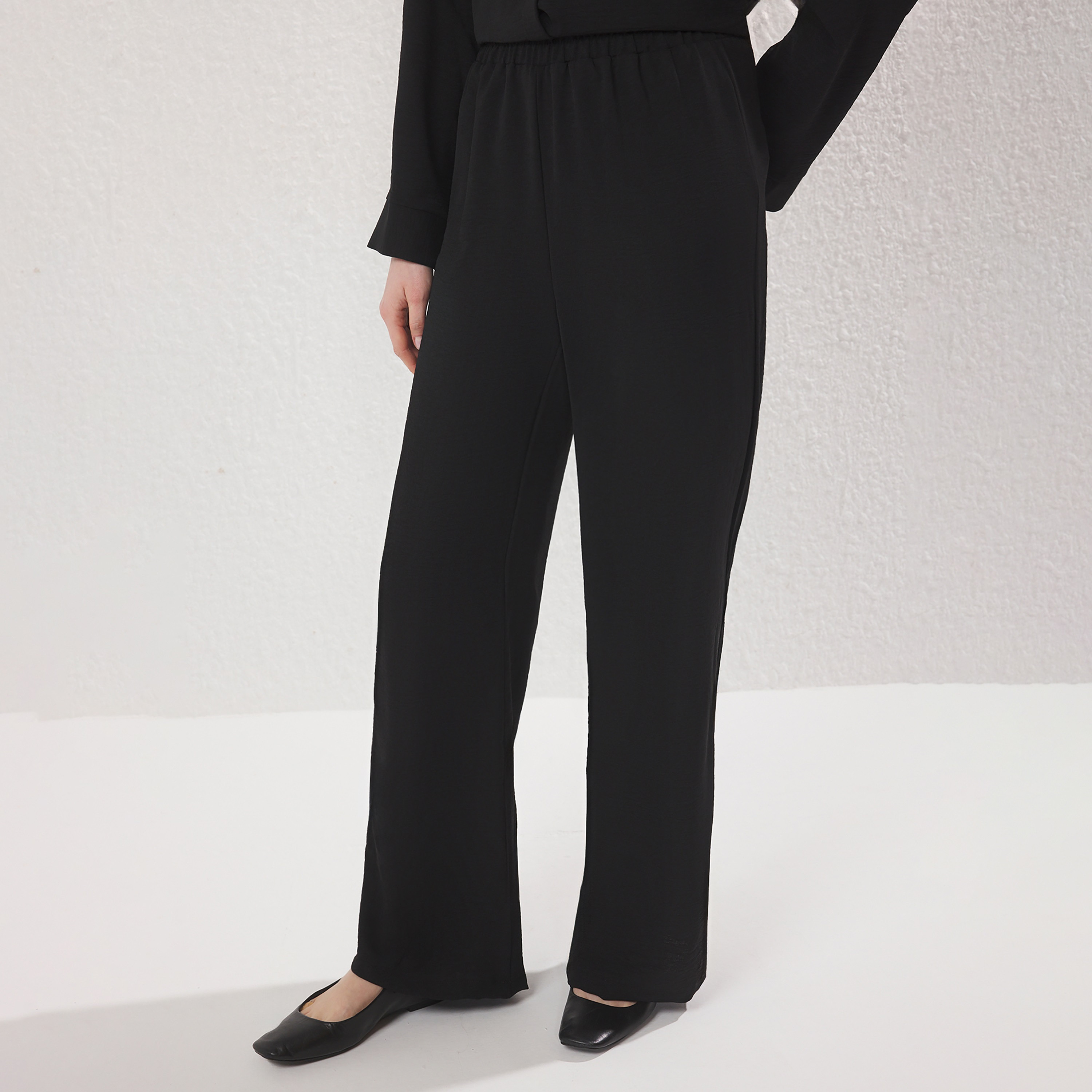 Modest Green Aerobin Collared Women's Shirt & Trousers Set-women-clothing-coordsets-image-3