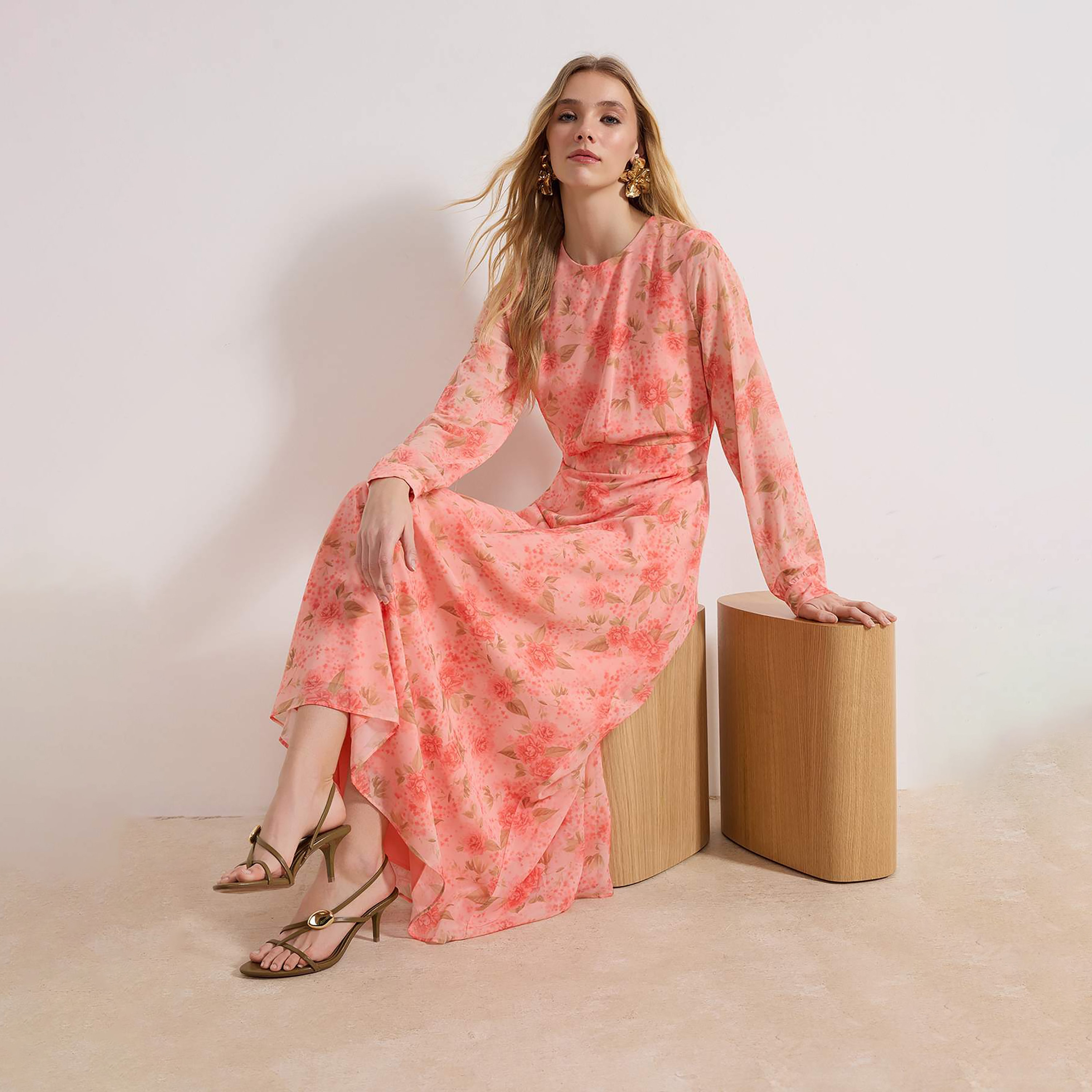 Trendyol Modest Pink Floral Print Women's Maxi Dress-women-clothing-dresses-image-2