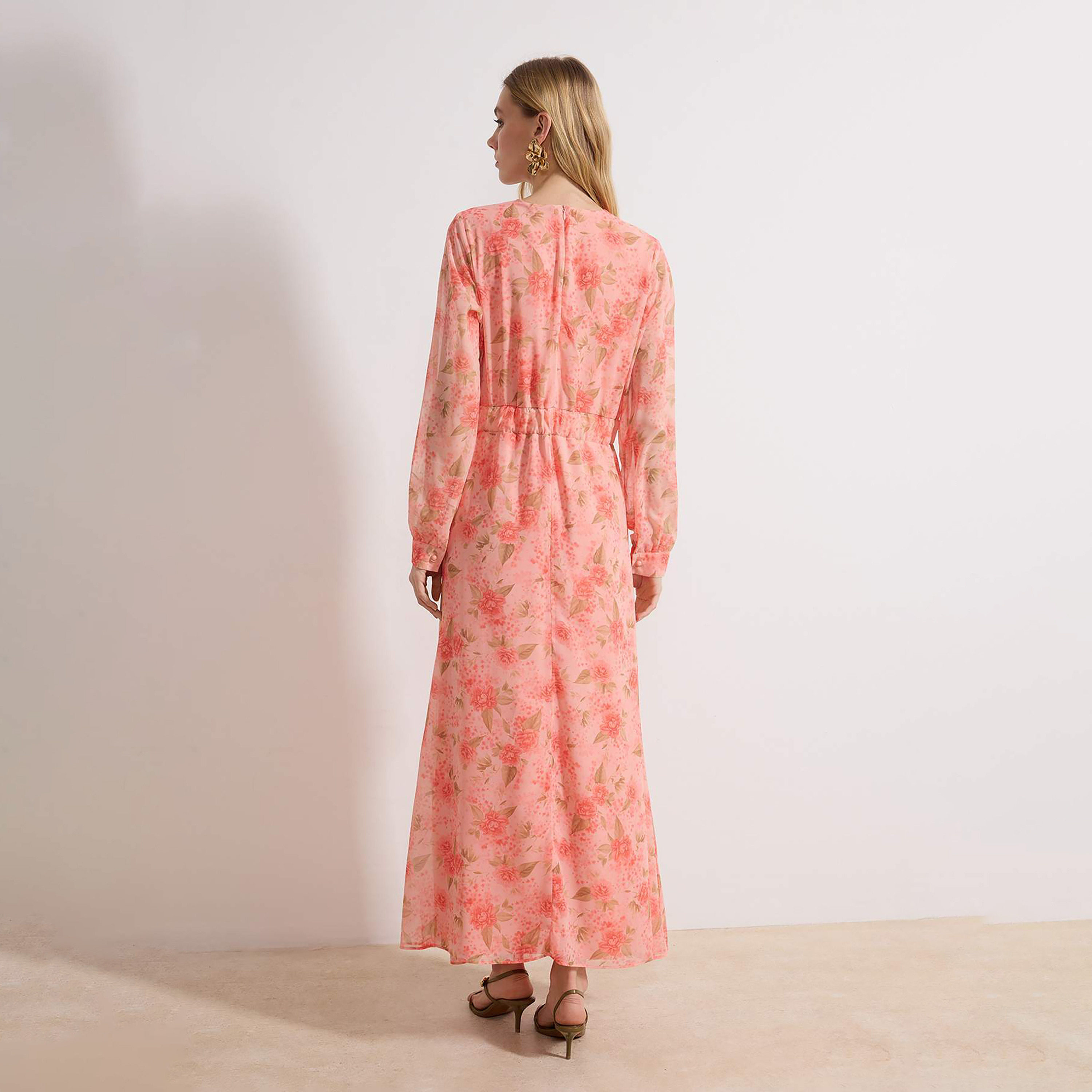 Trendyol Modest Pink Floral Print Women's Maxi Dress-women-clothing-dresses-image-3