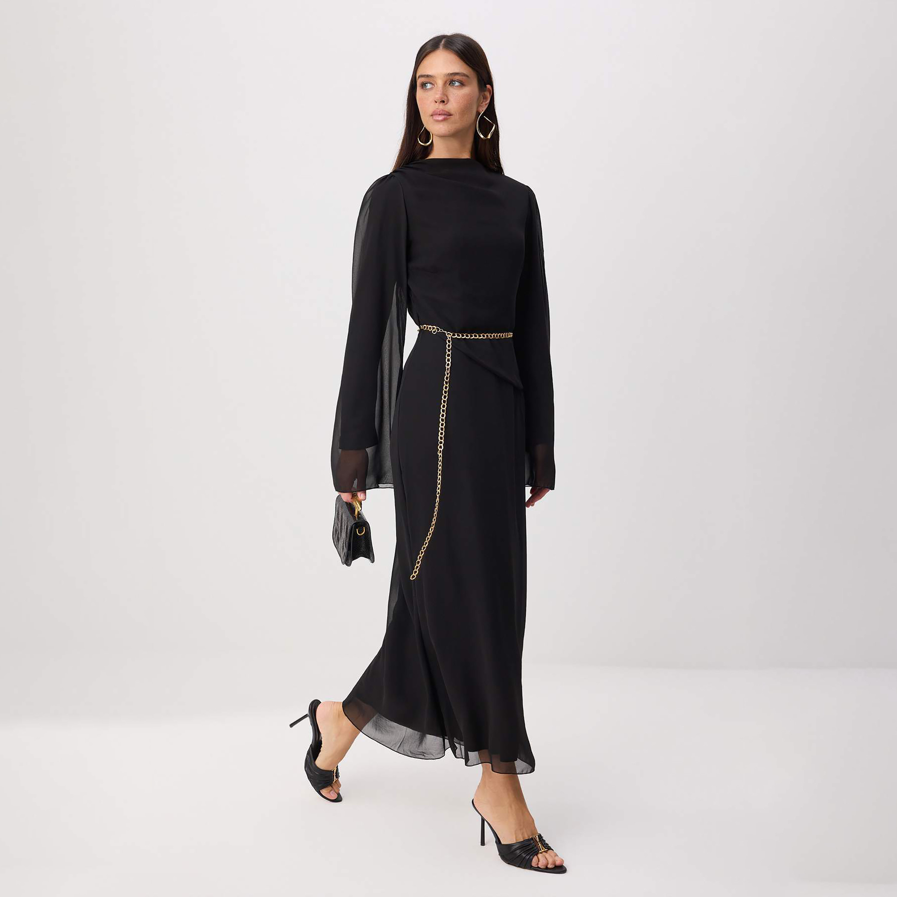 Trendyol Modest Silk Chiffon Sheath Women's Maxi Dress-women-clothing-dresses-image-2