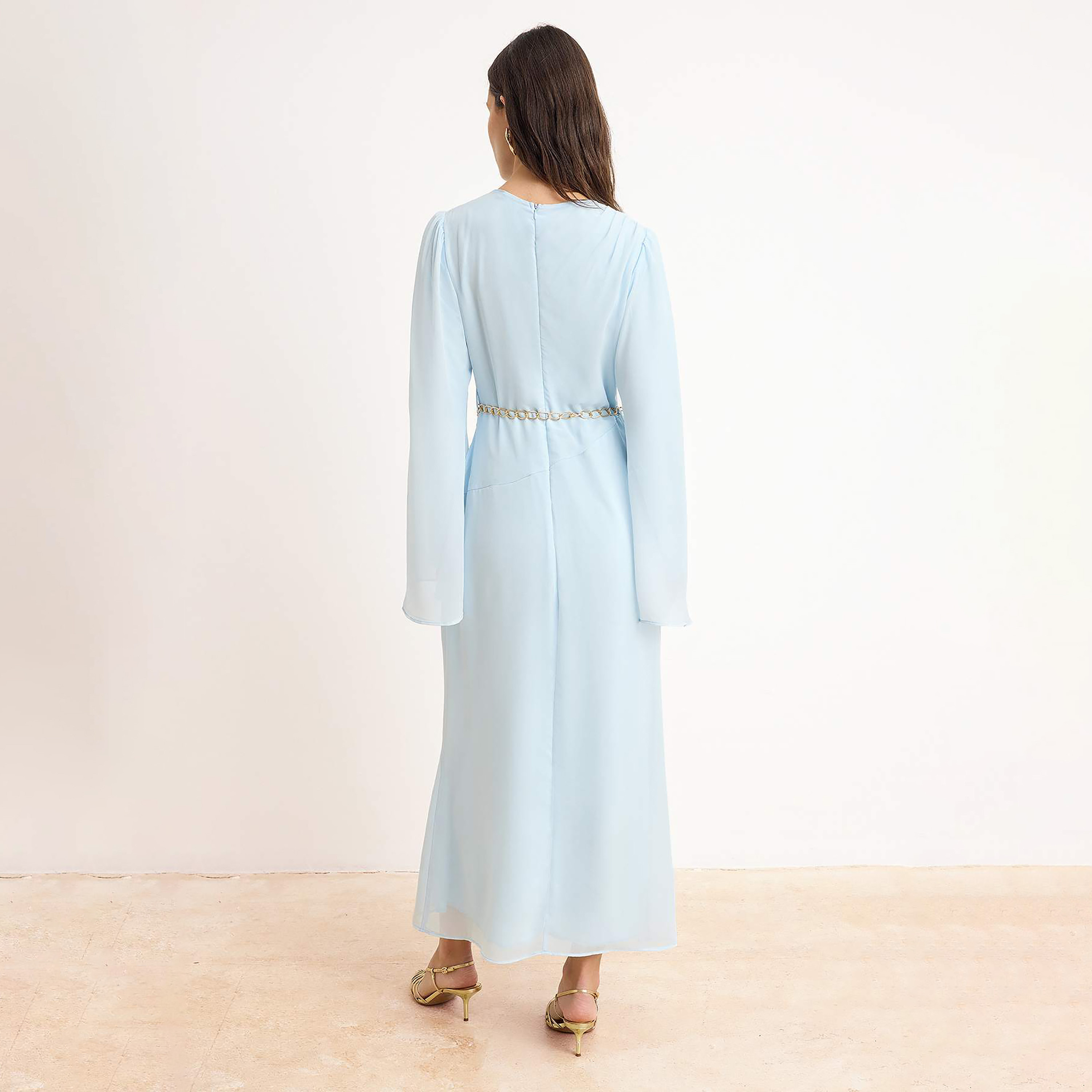 Trendyol Modest Silk Chiffon Sheath Women's Maxi Dress-women-clothing-dresses-image-3