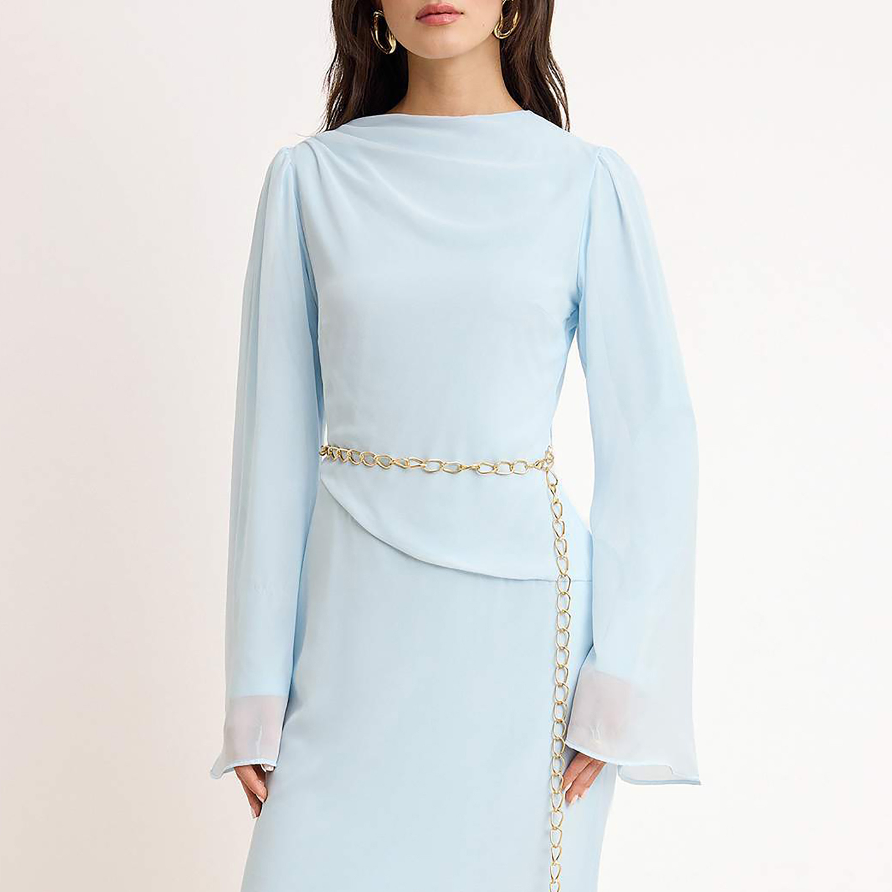 Trendyol Modest Silk Chiffon Sheath Women's Maxi Dress-women-clothing-dresses-image-4