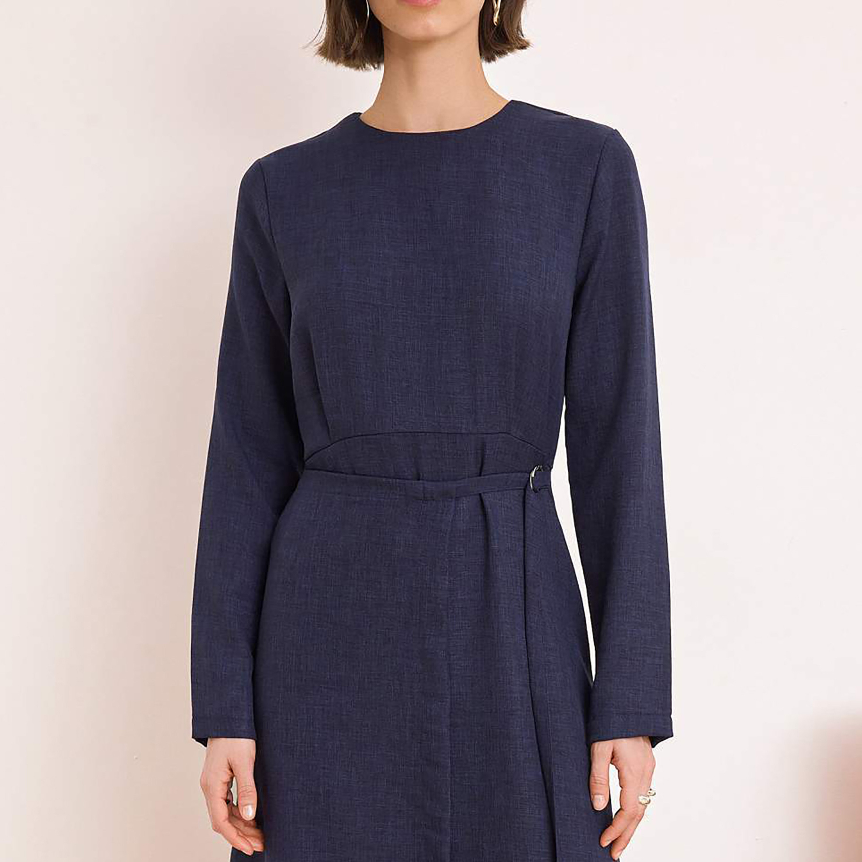 Trendyol Modest Blue Fit & Flared Women's Maxi Dress-women-clothing-dresses-image-4