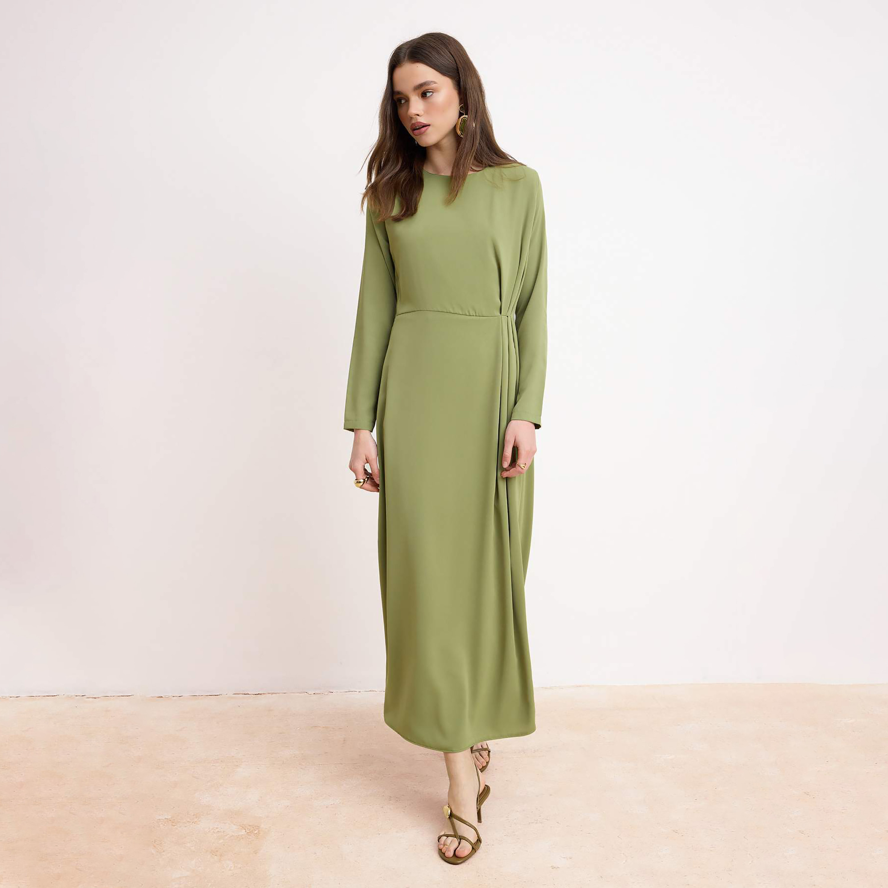 Trendyol Modest Green Women's Maxi Dress-women-clothing-dresses-image-1
