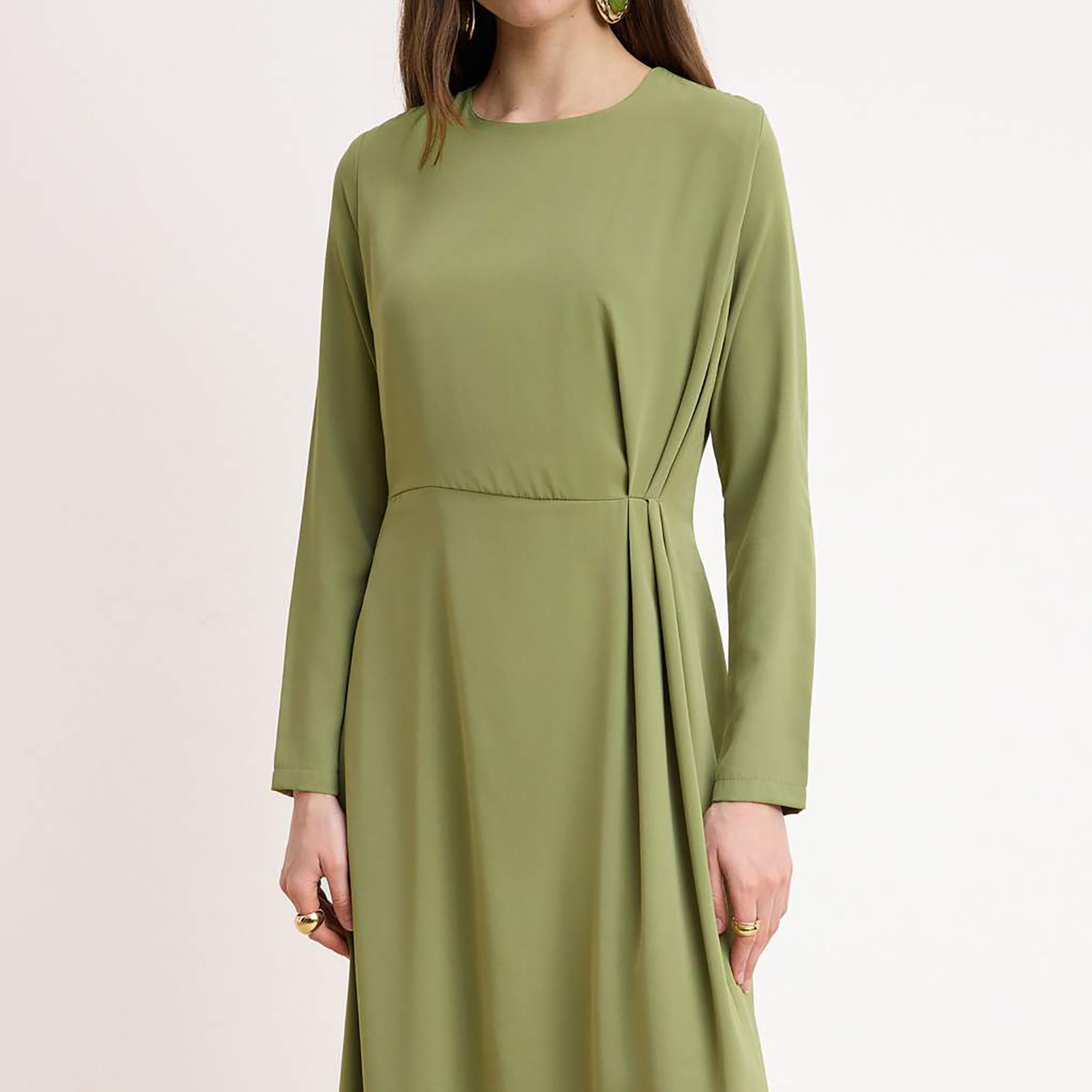 Trendyol Modest Green Women's Maxi Dress-women-clothing-dresses-image-4