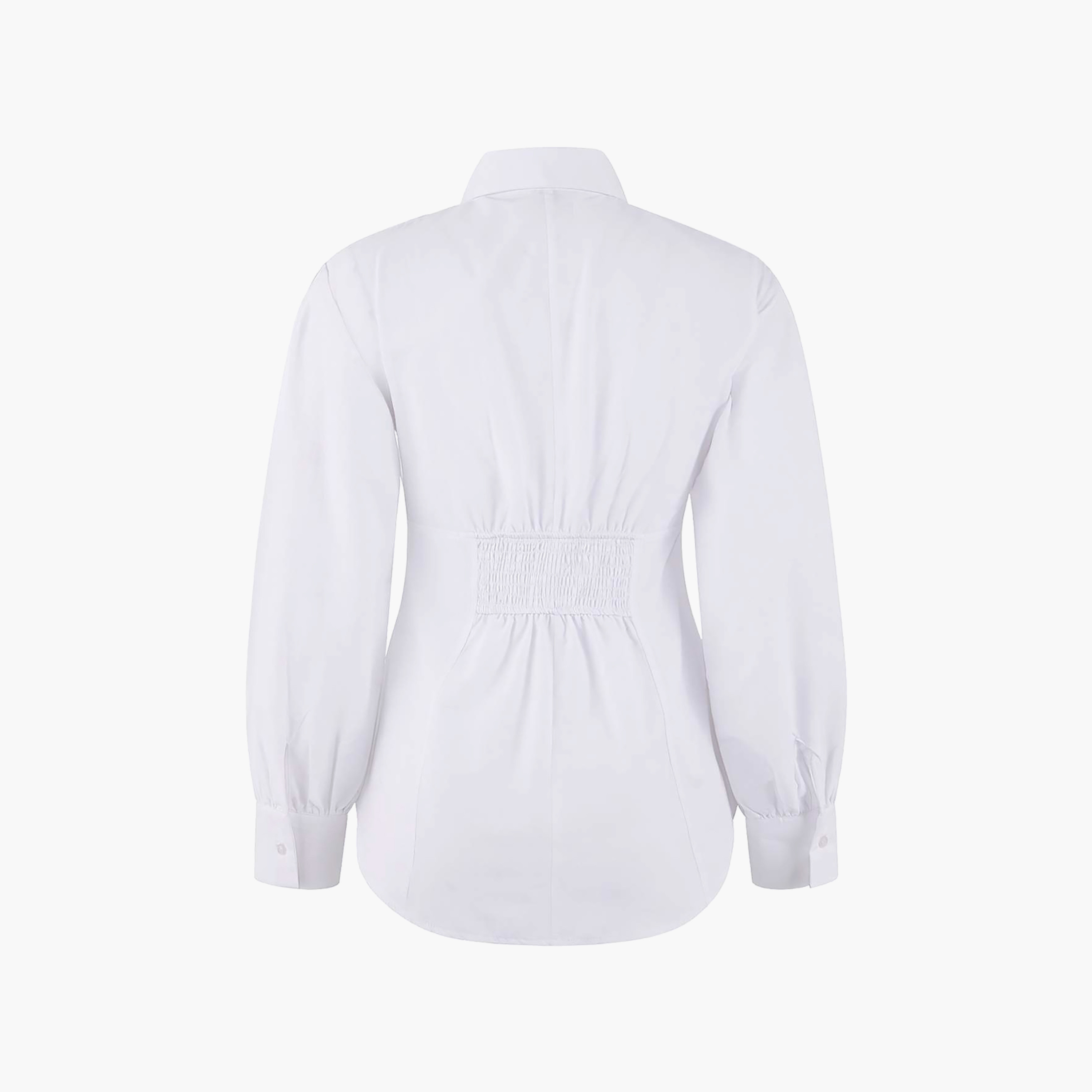 قميص حريمي محتشم بياقة مدببة وأكمام منتفخة من ترينديول-women-clothing-shirtsandblouses-shirts-image-4