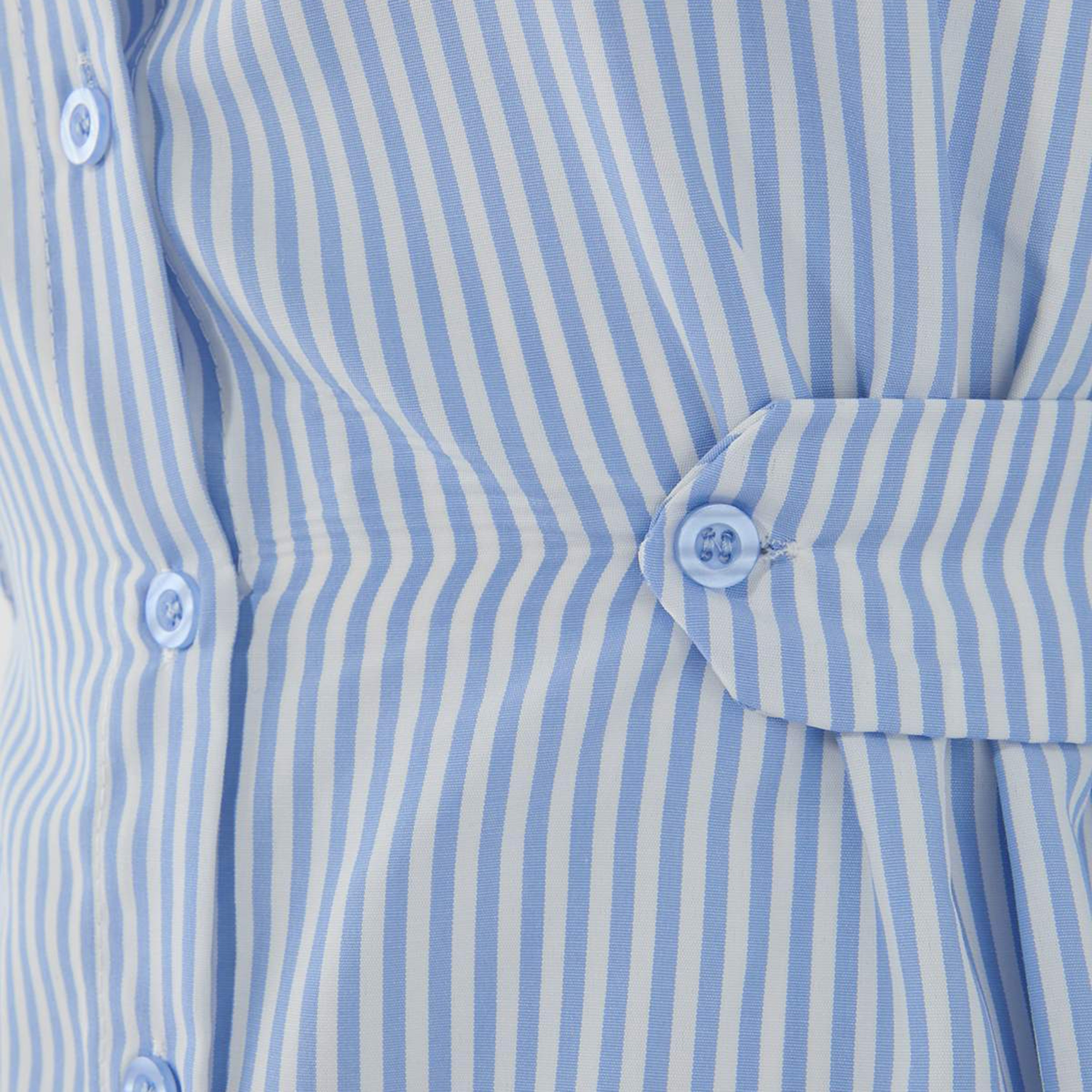 قميص حريمي أزرق مخطط بياقة من ترينديول مودست-women-clothing-shirtsandblouses-shirts-image-5