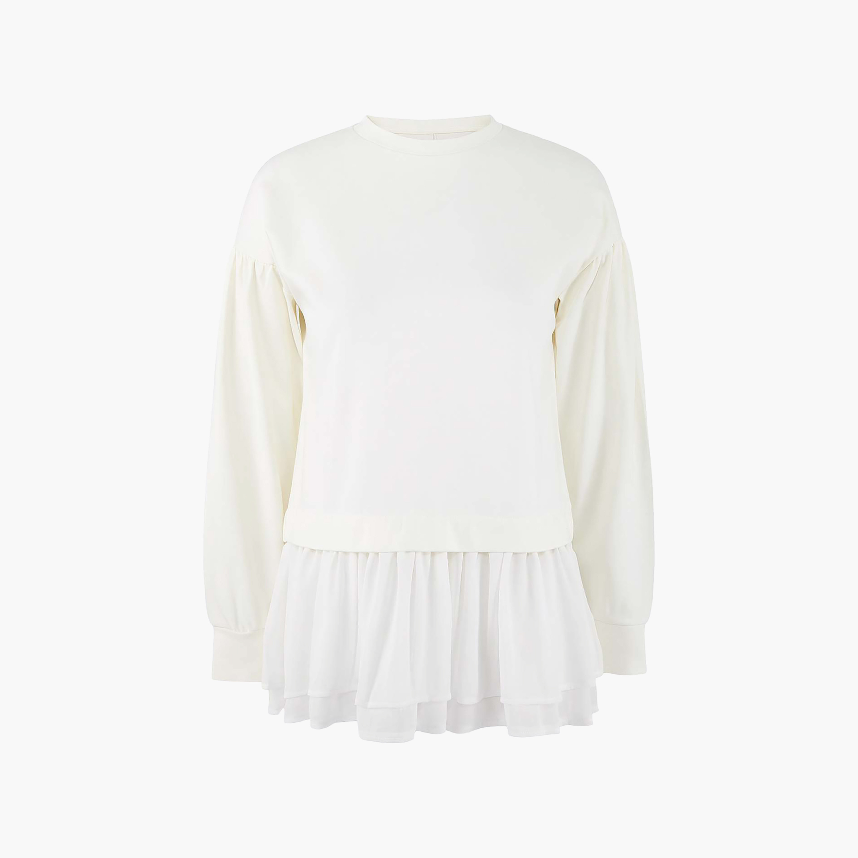 Trendyol Modest White Dropped Sleeves Women's Peplum Tunic-women-clothing-shirtsandblouses-blouses-image-4