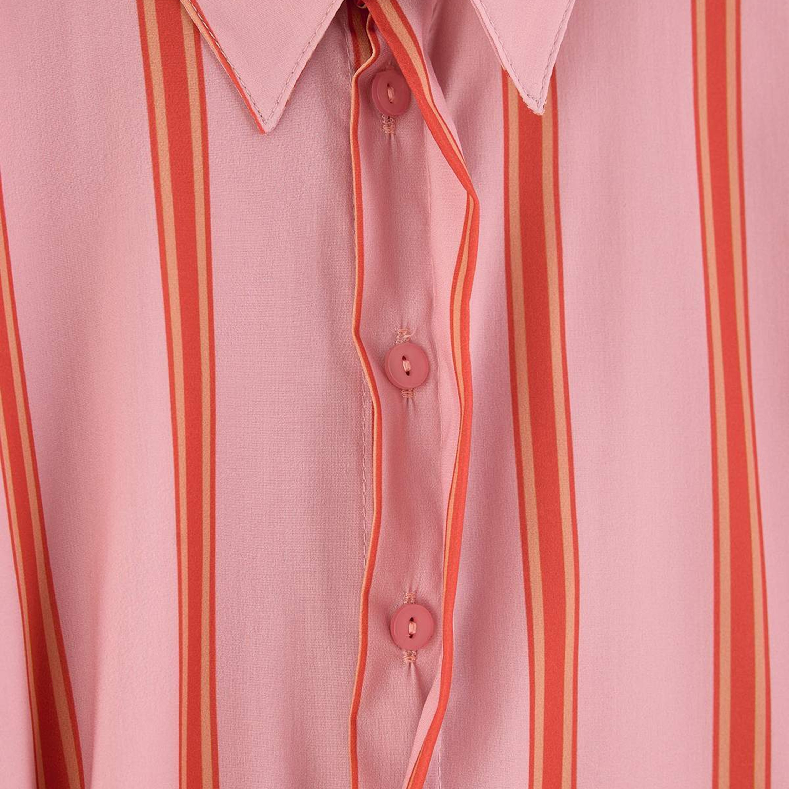 Trendyol Modest Pink Striped Pointed Collar Women's Shirt & Trousers Set-women-clothing-coordsets-image-8