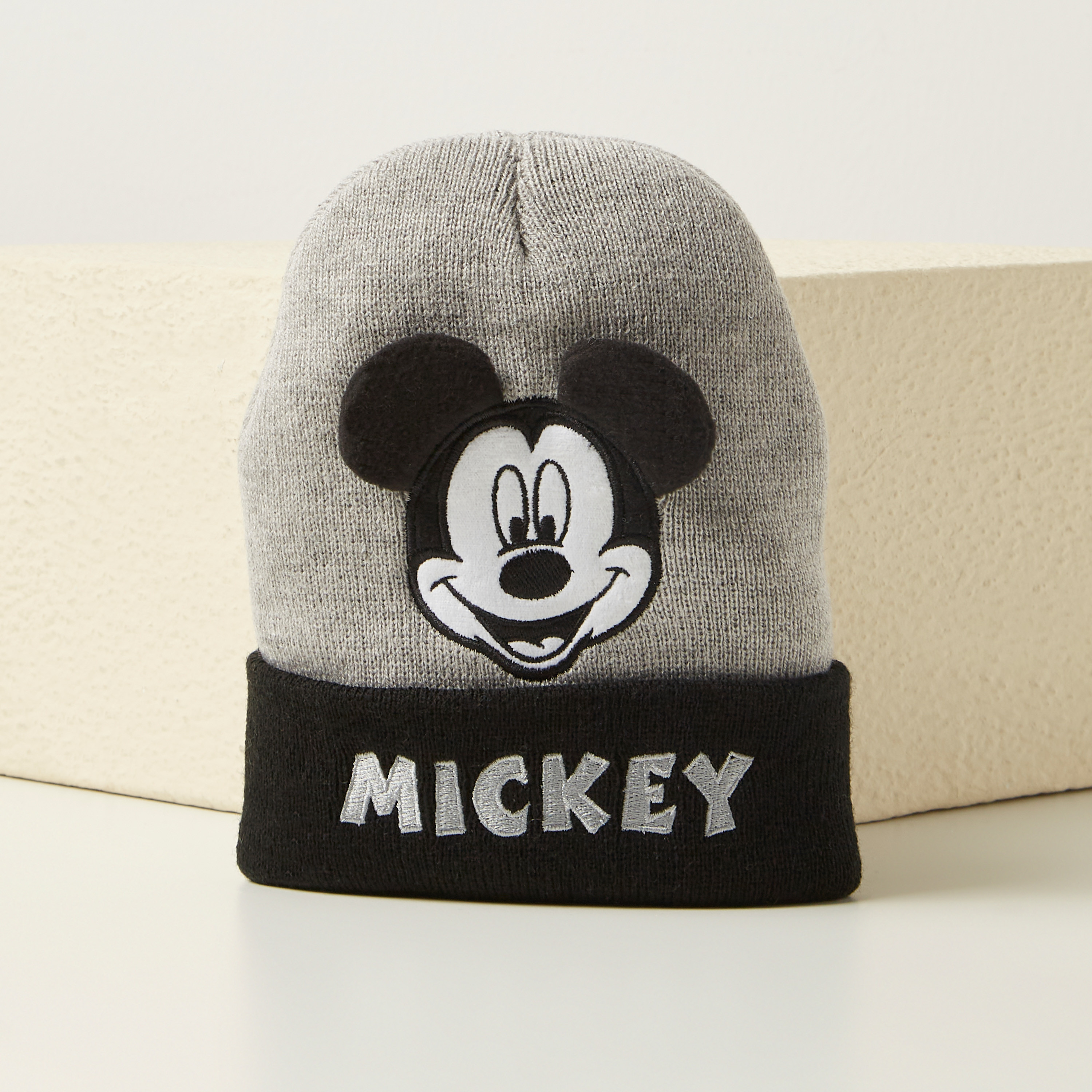 Disney Mickey Mouse Applique Beanie Cap-baby-boys-accessories-caps-image-1