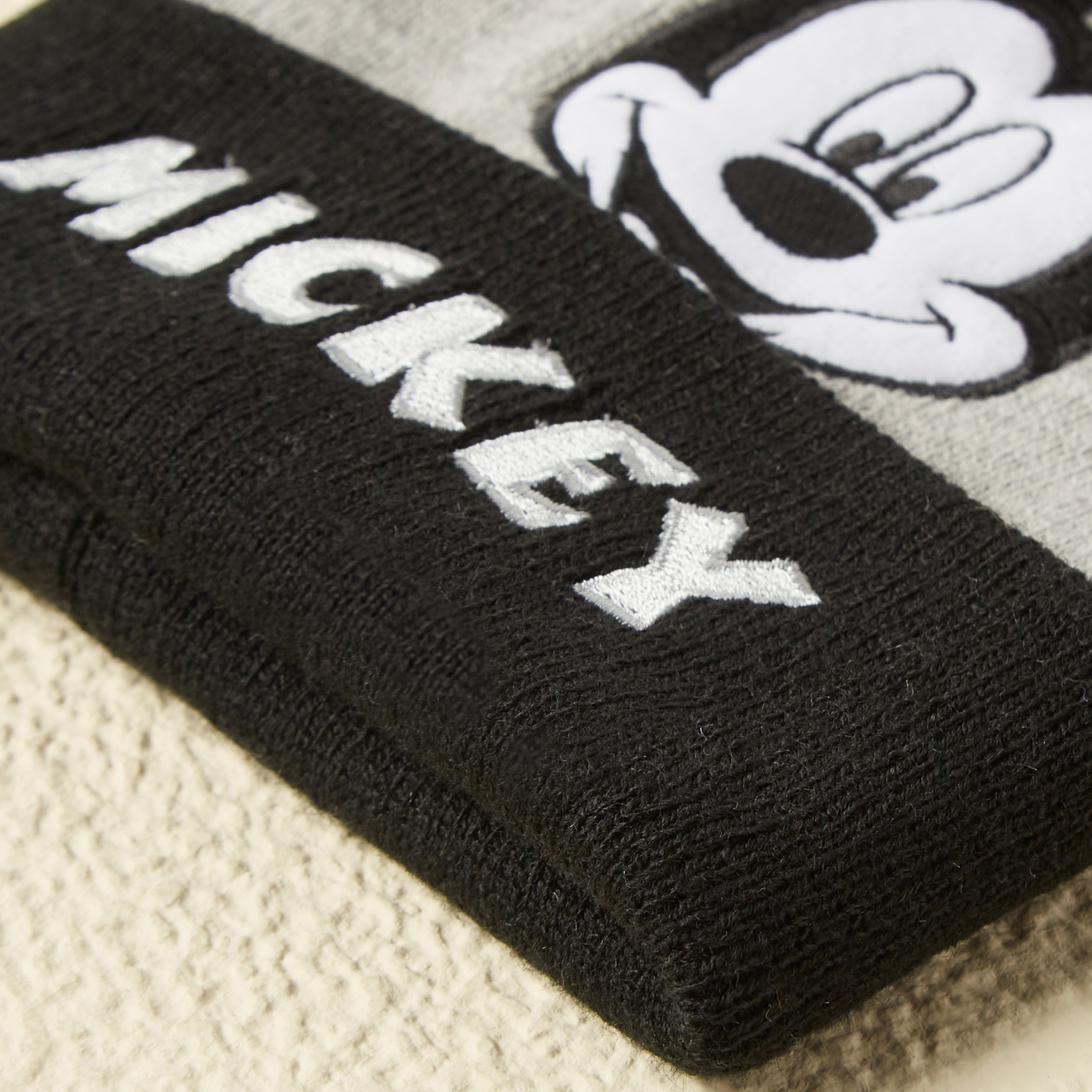 Disney Mickey Mouse Applique Beanie Cap-baby-boys-accessories-caps-image-4