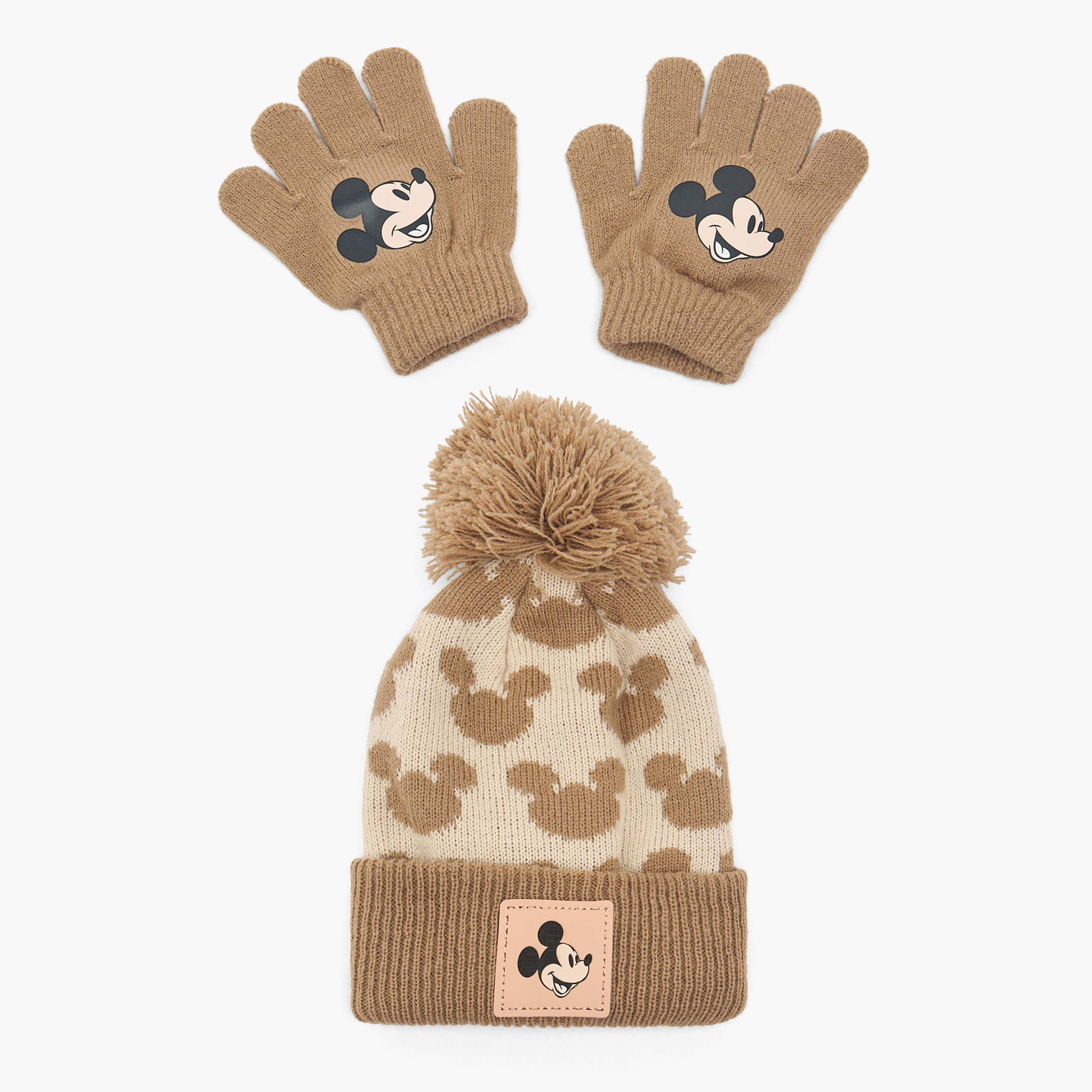 طقم قبعة وقفازات بطبعات ميكي ماوس من ديزني-baby-boys-accessories-caps-image-1