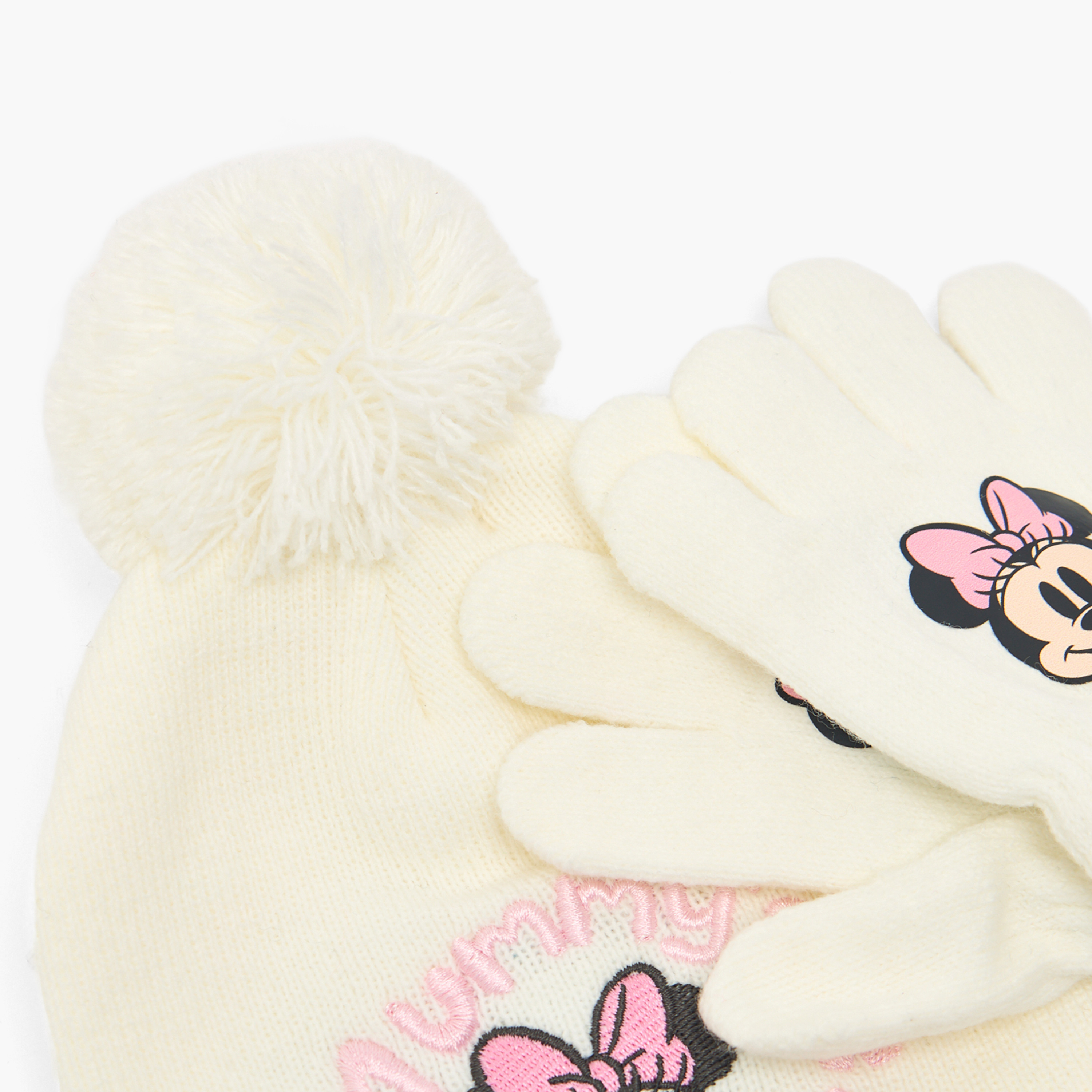Disney Cap and Gloves with Minnie Mouse Embroidery-baby-girls-accessories-caps-image-8