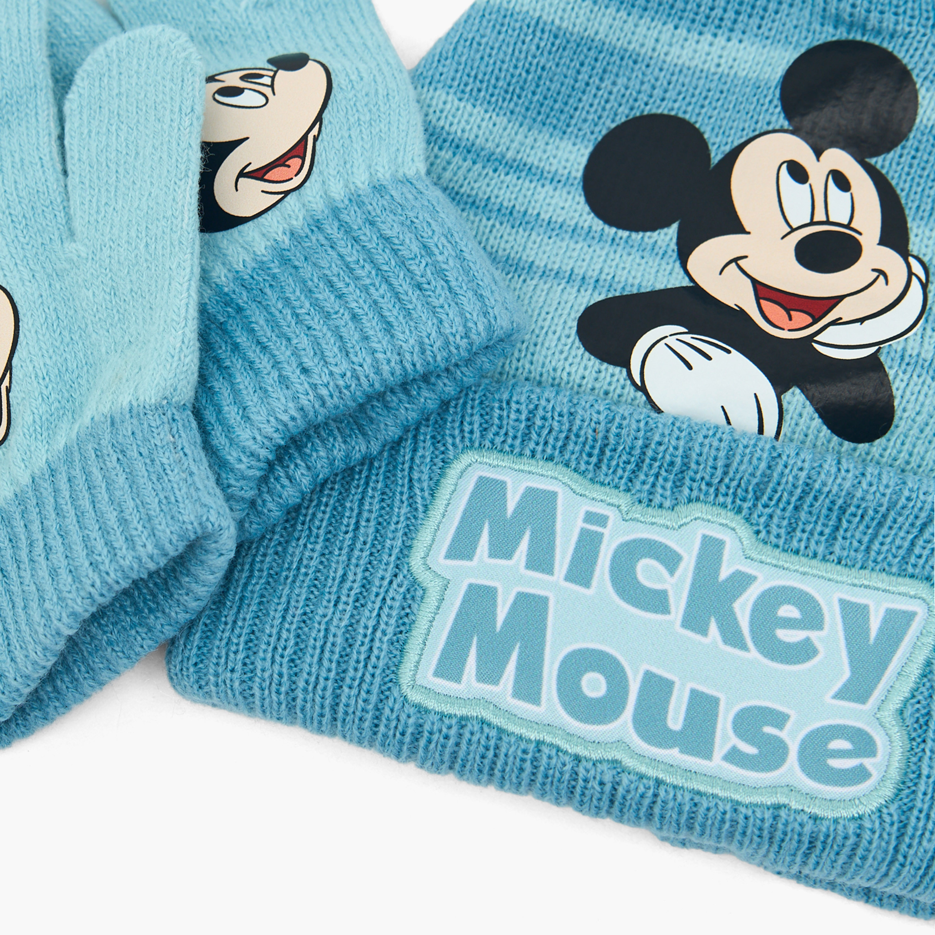 Disney Cap and Gloves with Mickey Mouse Print-baby-boys-accessories-caps-image-6