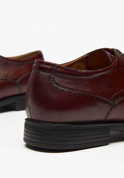 Duchini Men's Solid Derby Shoes with Lace-Up Closure-Men%27s Formal Shoes-image-3