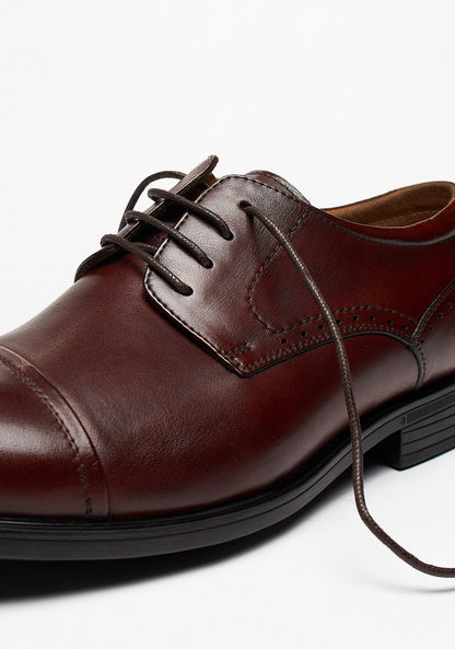Duchini Men's Solid Derby Shoes with Lace-Up Closure