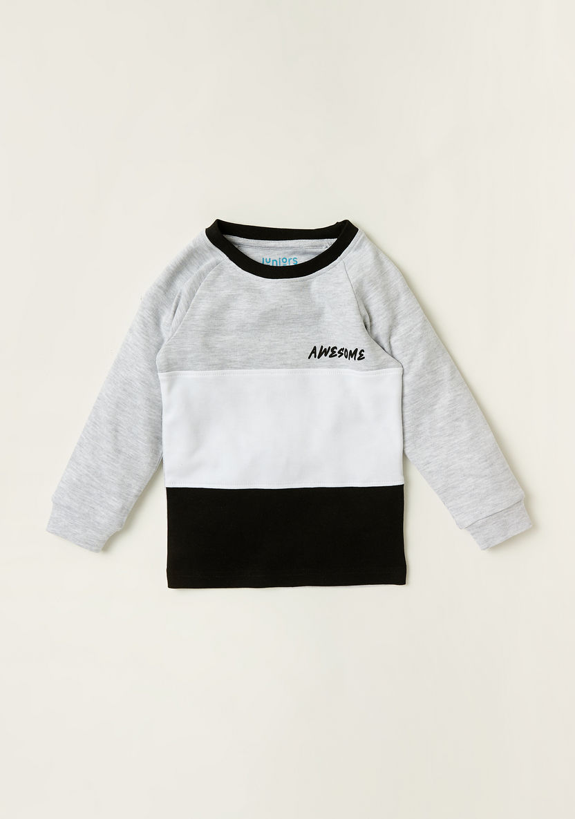 Juniors Colourblock T-shirt and Pyjama Set-Pyjama Sets-image-1