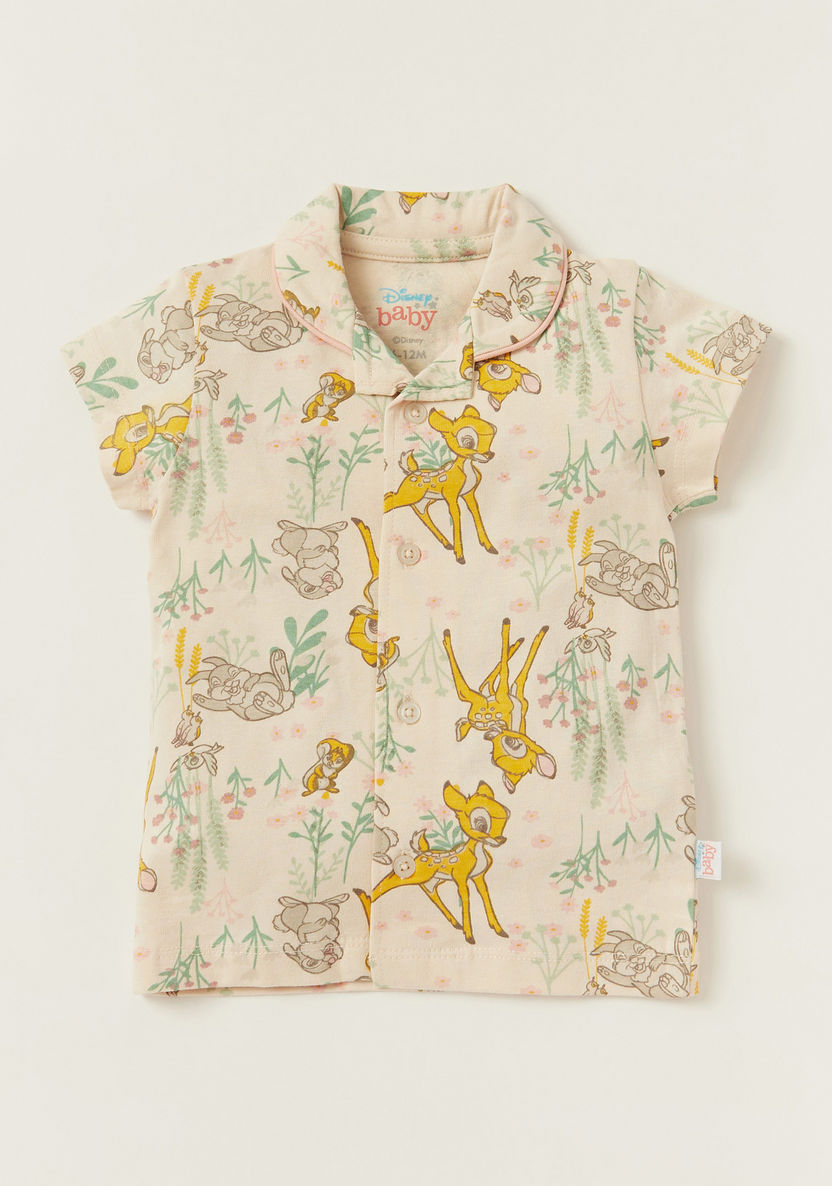 Disney Printed Shirt and Full Length Pyjama Set-Pyjama Sets-image-1