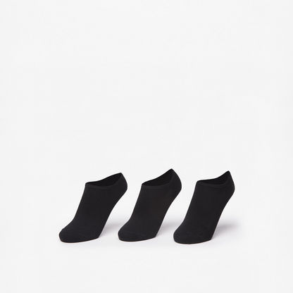 Solid No Show Socks - Set of 3-Women%27s Socks-image-0