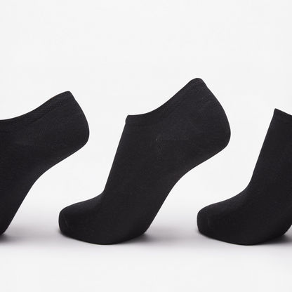 Solid No Show Socks - Set of 3-Women%27s Socks-image-2