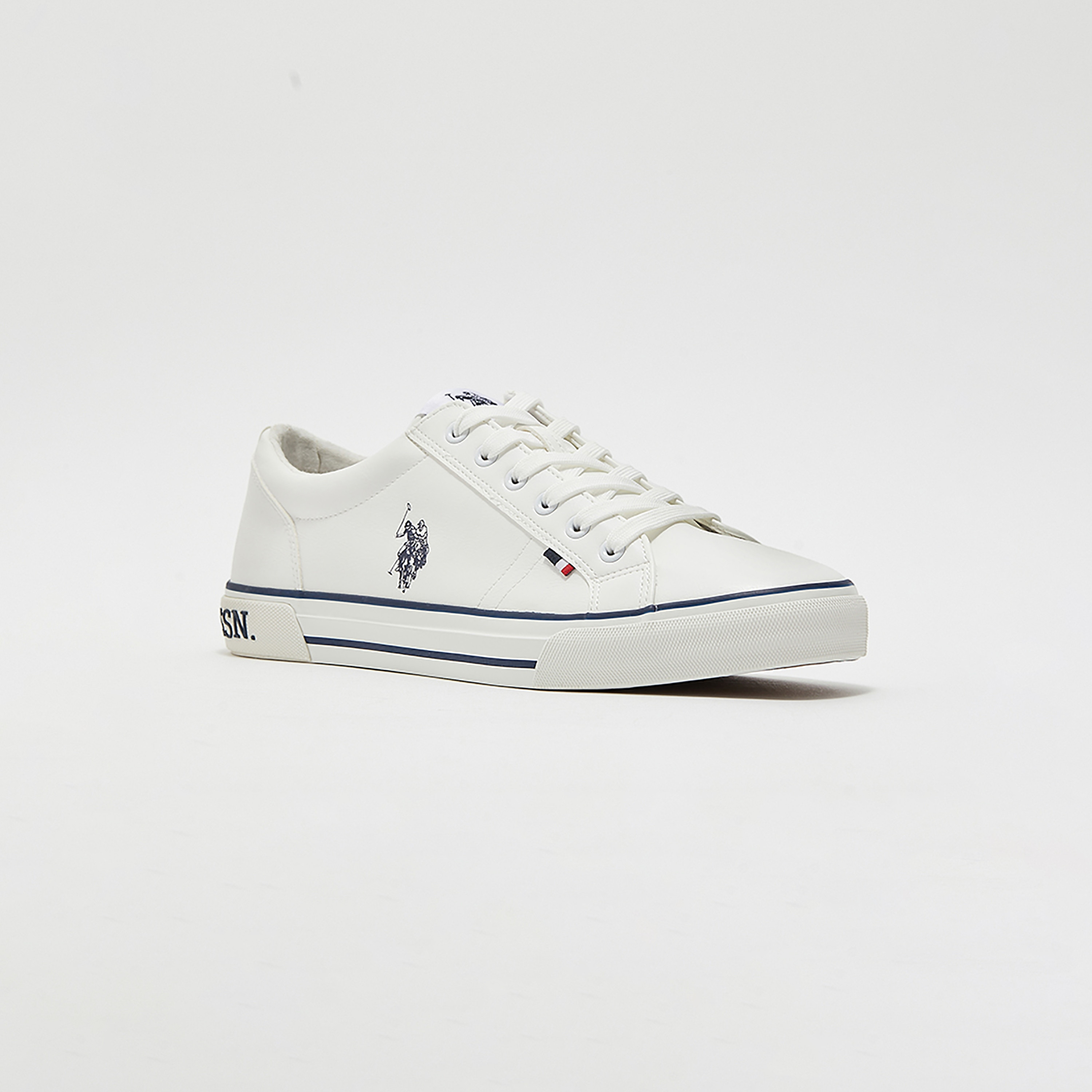 حذاء سنيكرز رياضي رجالي من من يو إس بولو أسن برباط علوي مع منخفض | Tedor-men-shoes-sneakers-image-1
