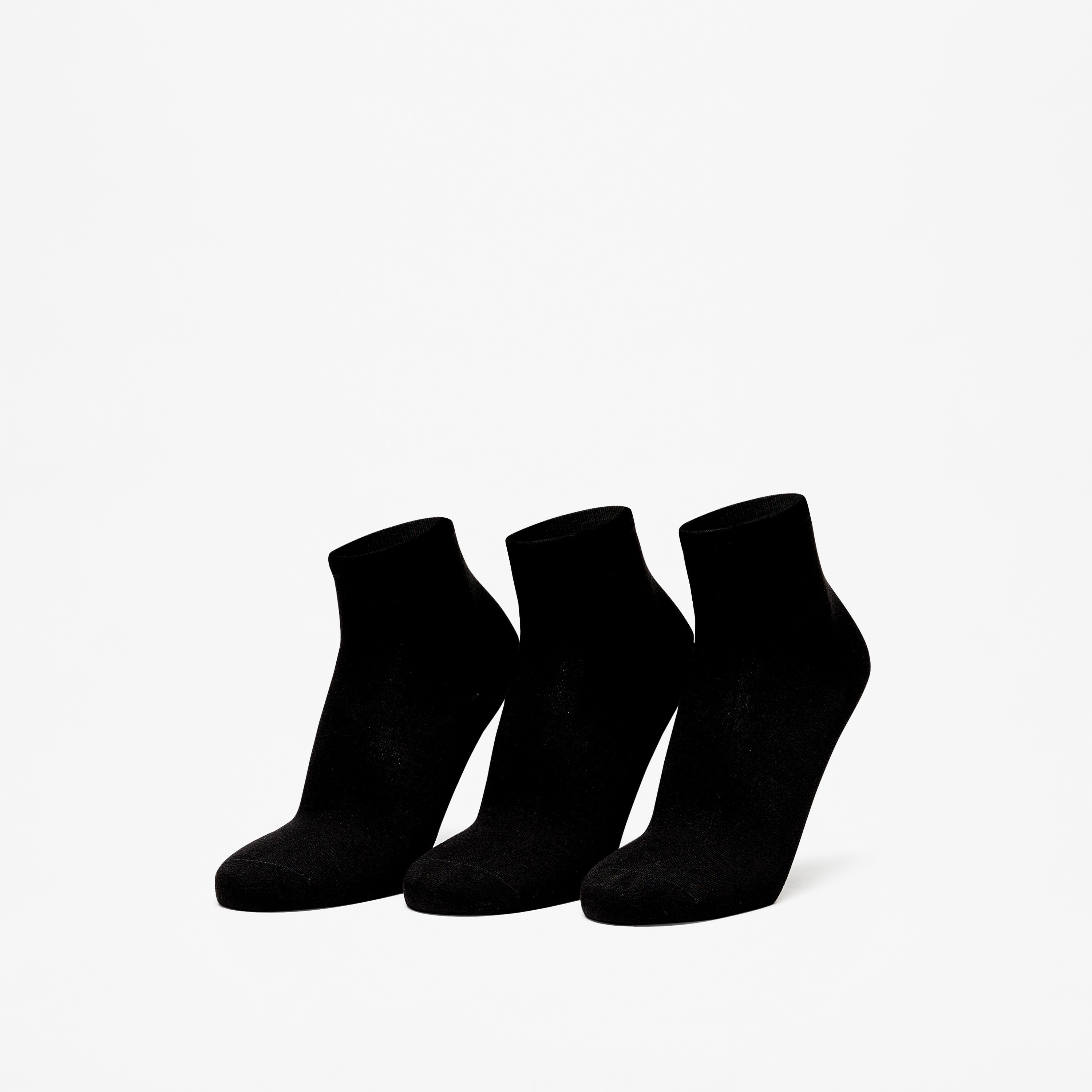Duchini Solid Ankle Length Socks - Set of 3-men-socks-image-1