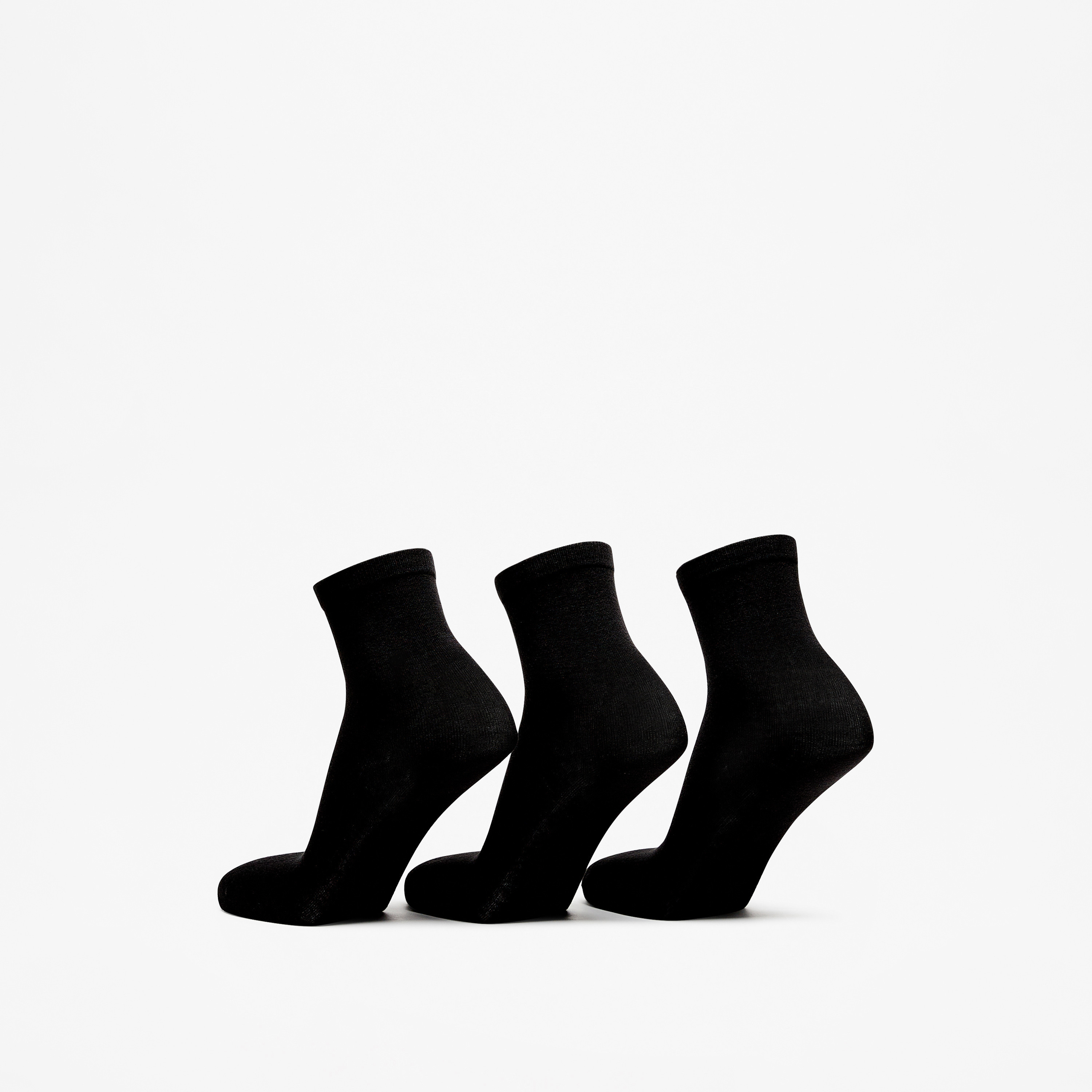Duchini Solid Ankle Length Socks - Set of 3-men-socks-image-3