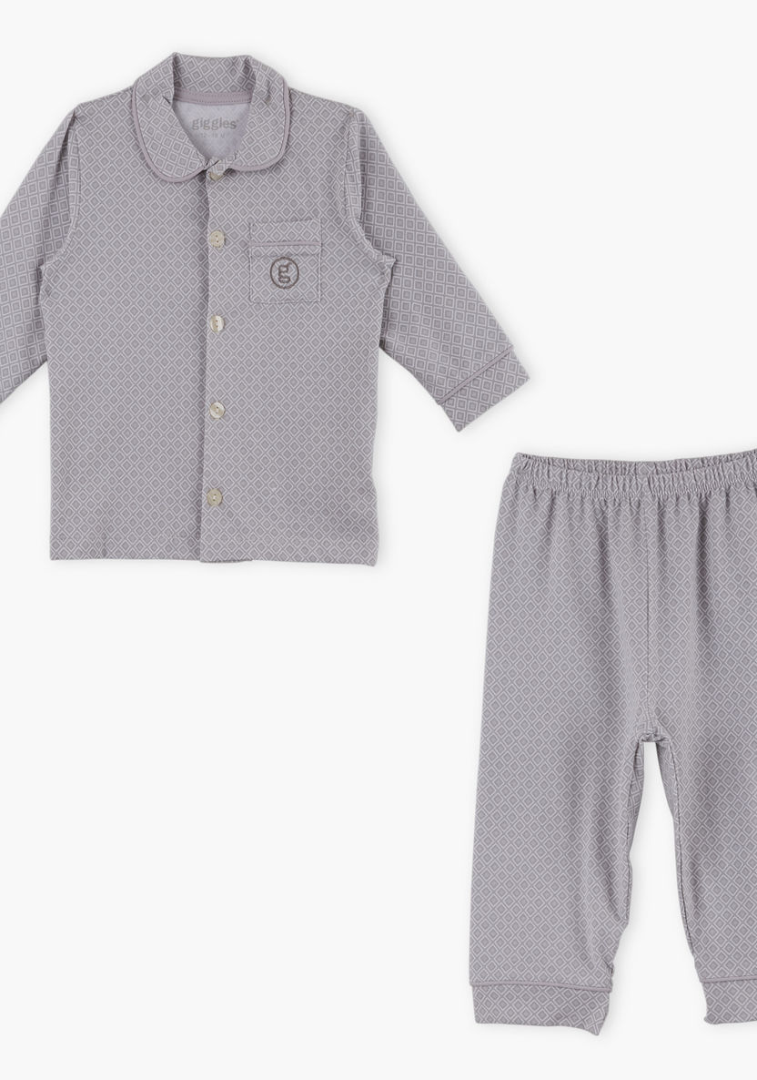 Giggles Printed Shirt and Pyjama Set-Multipacks-image-0