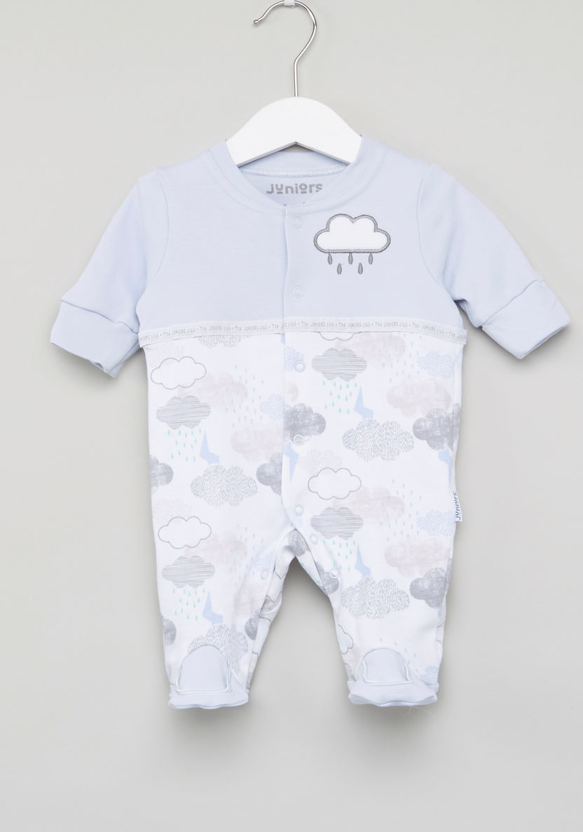 Juniors Printed Sleepsuit with Applique Detail-Sleepsuits-image-0