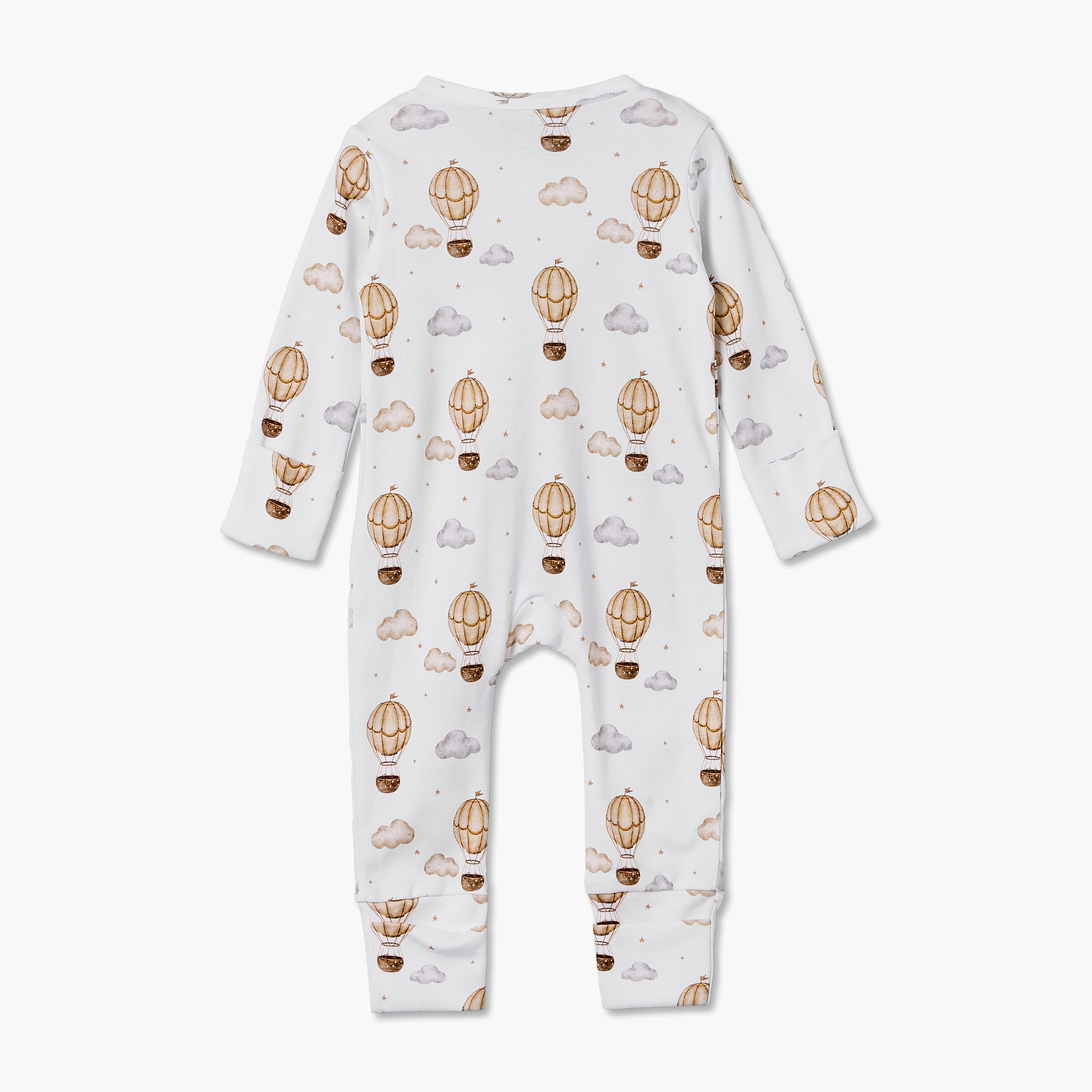 Juniors Cotton Crew Neck Long Sleeves Sleepsuit with Hot Air Balloon Print-baby-boys-clothing-nightwear-sleepsuits-image-3
