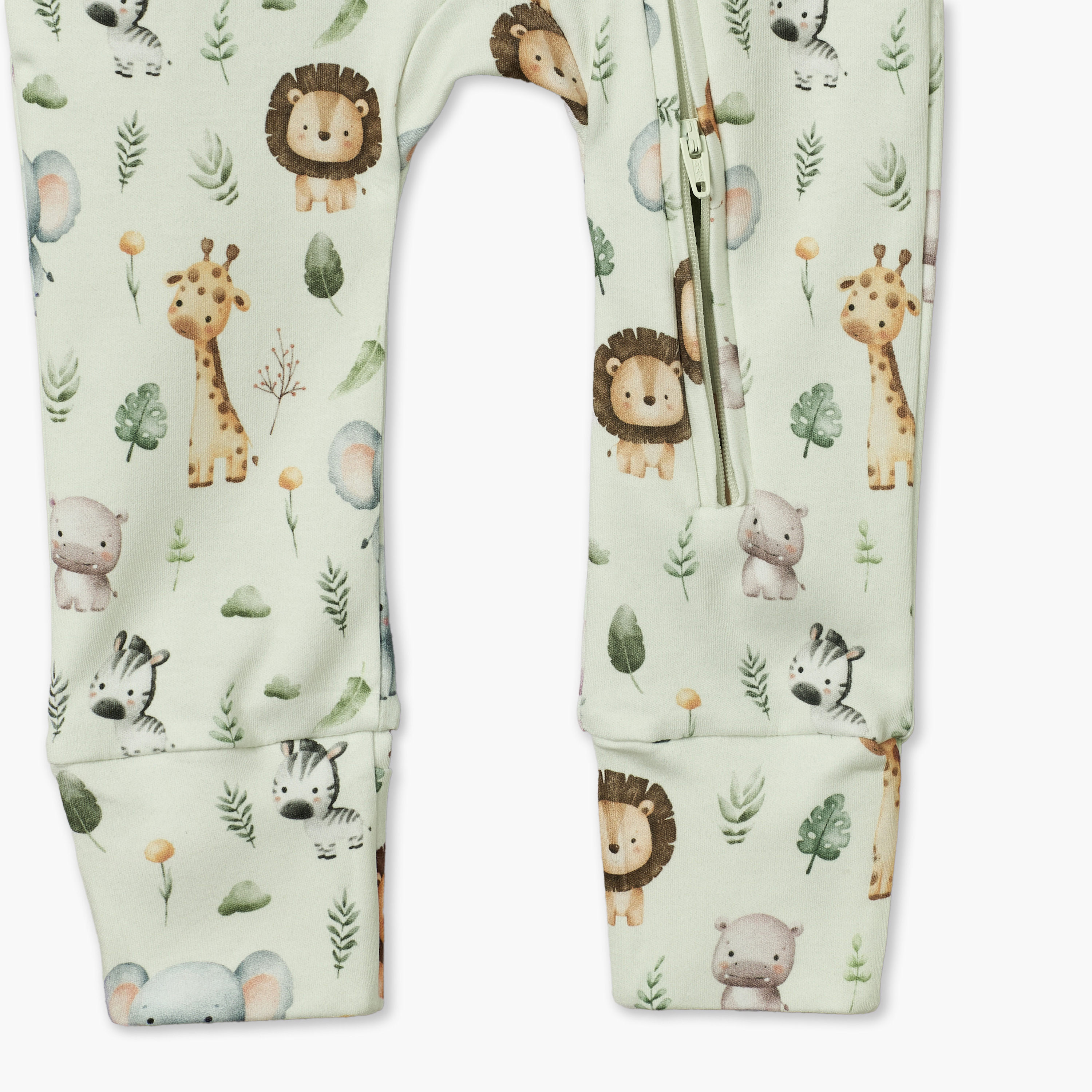 Juniors Cotton Crew Neck Long Sleeves Sleepsuit with Safari Print-baby-boys-clothing-nightwear-sleepsuits-image-5