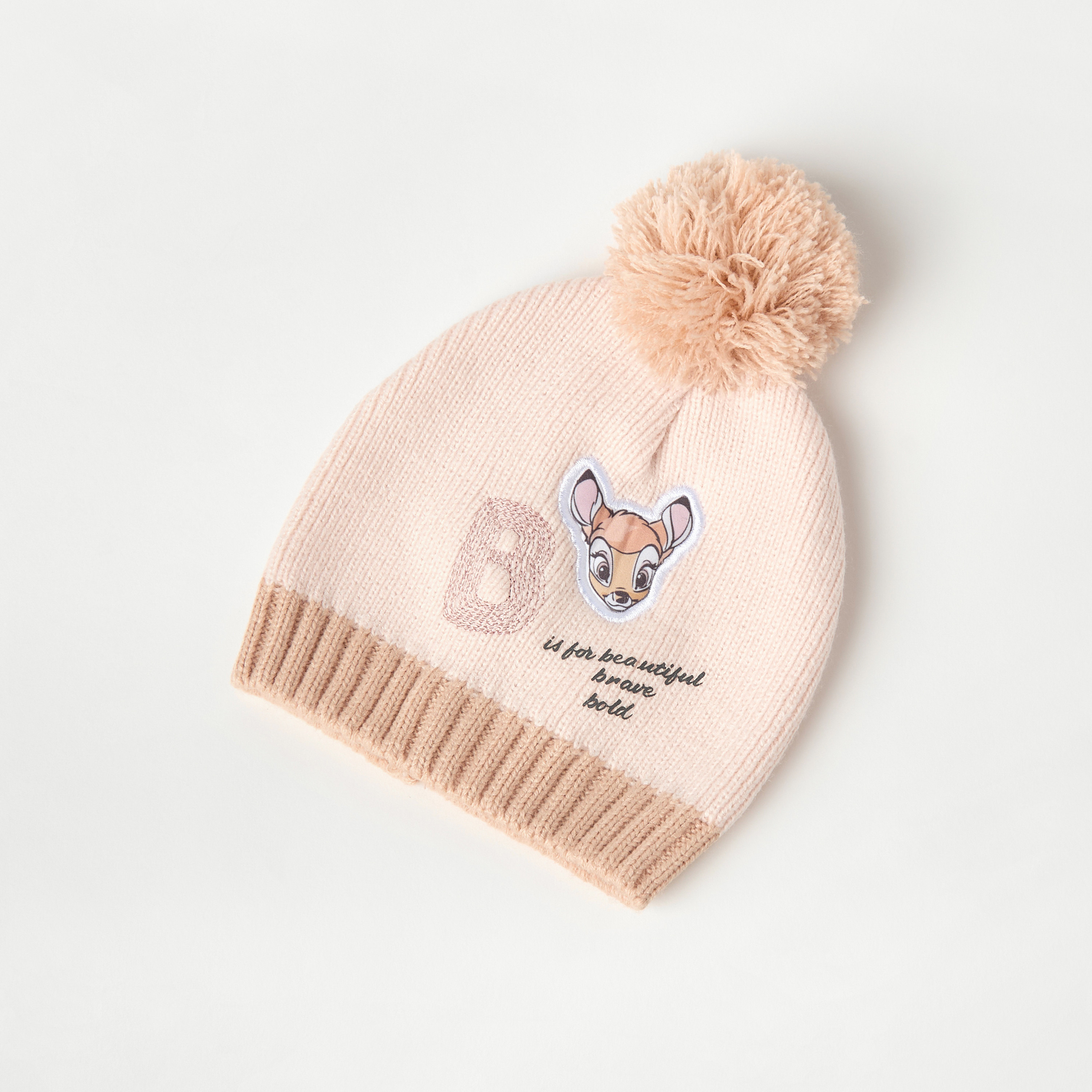 Disney 2-Piece Bambi Embroidered Beanie Cap and Gloves Set-baby-girls-accessories-caps-image-2