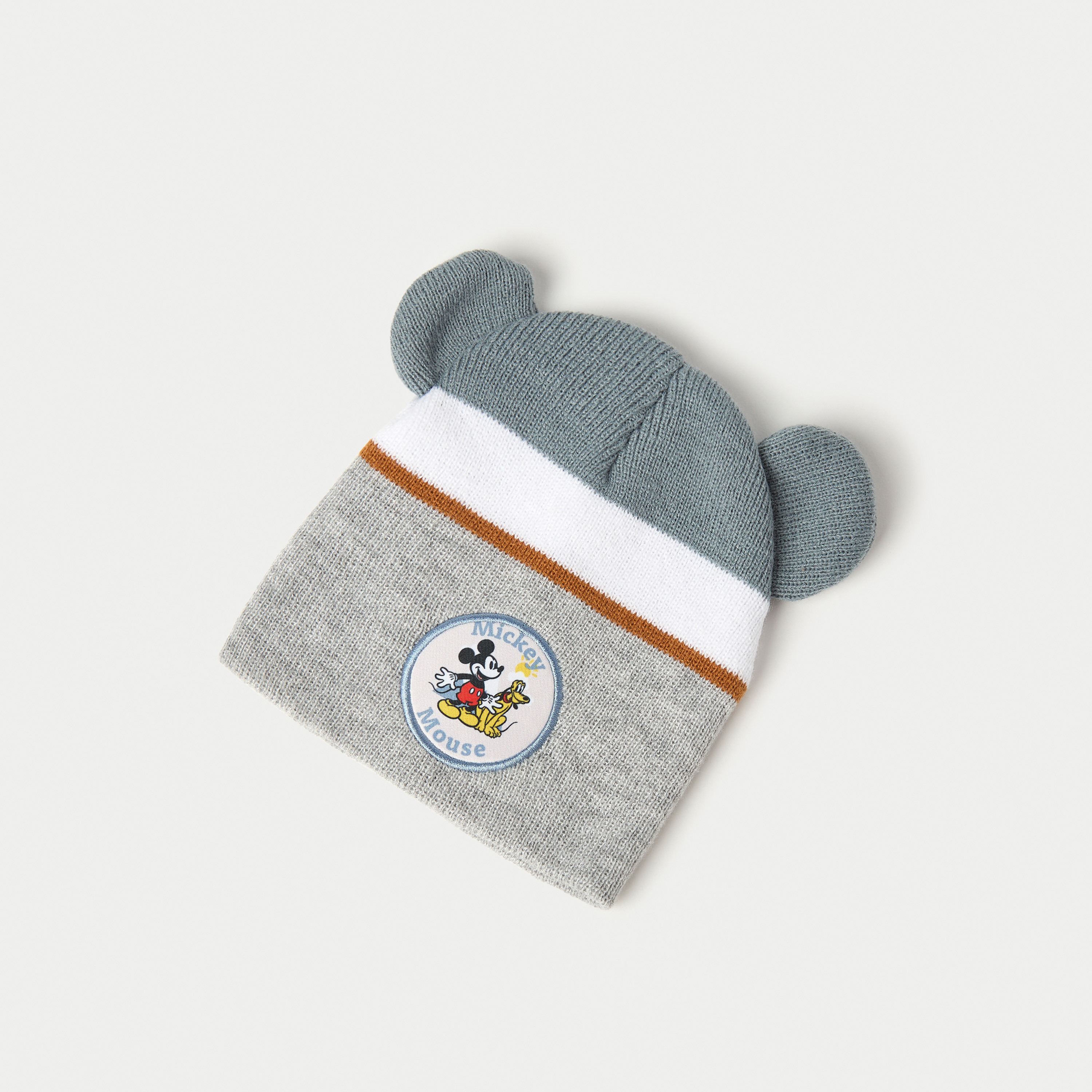 Disney Mickey and Friends Print Beanie Cap with Gloves-baby-boys-clothing-winterwear-winteraccessories-image-2