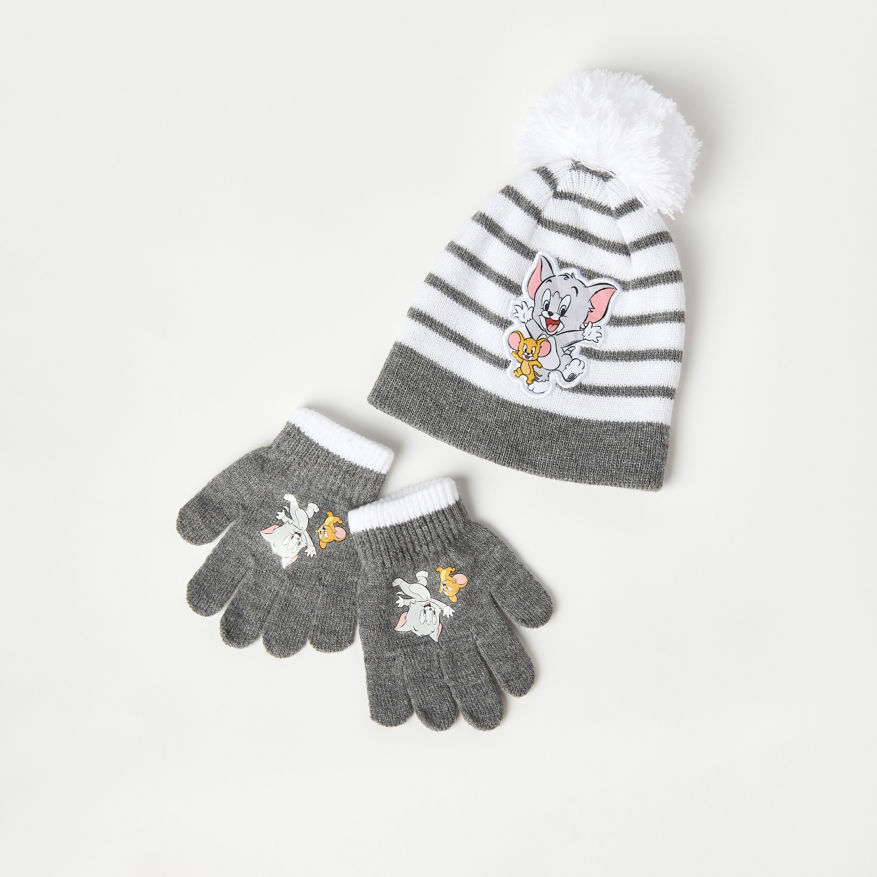 قبعة بيني وقفازات بطبعات توم وجيري-baby-boys-accessories-caps-image-1