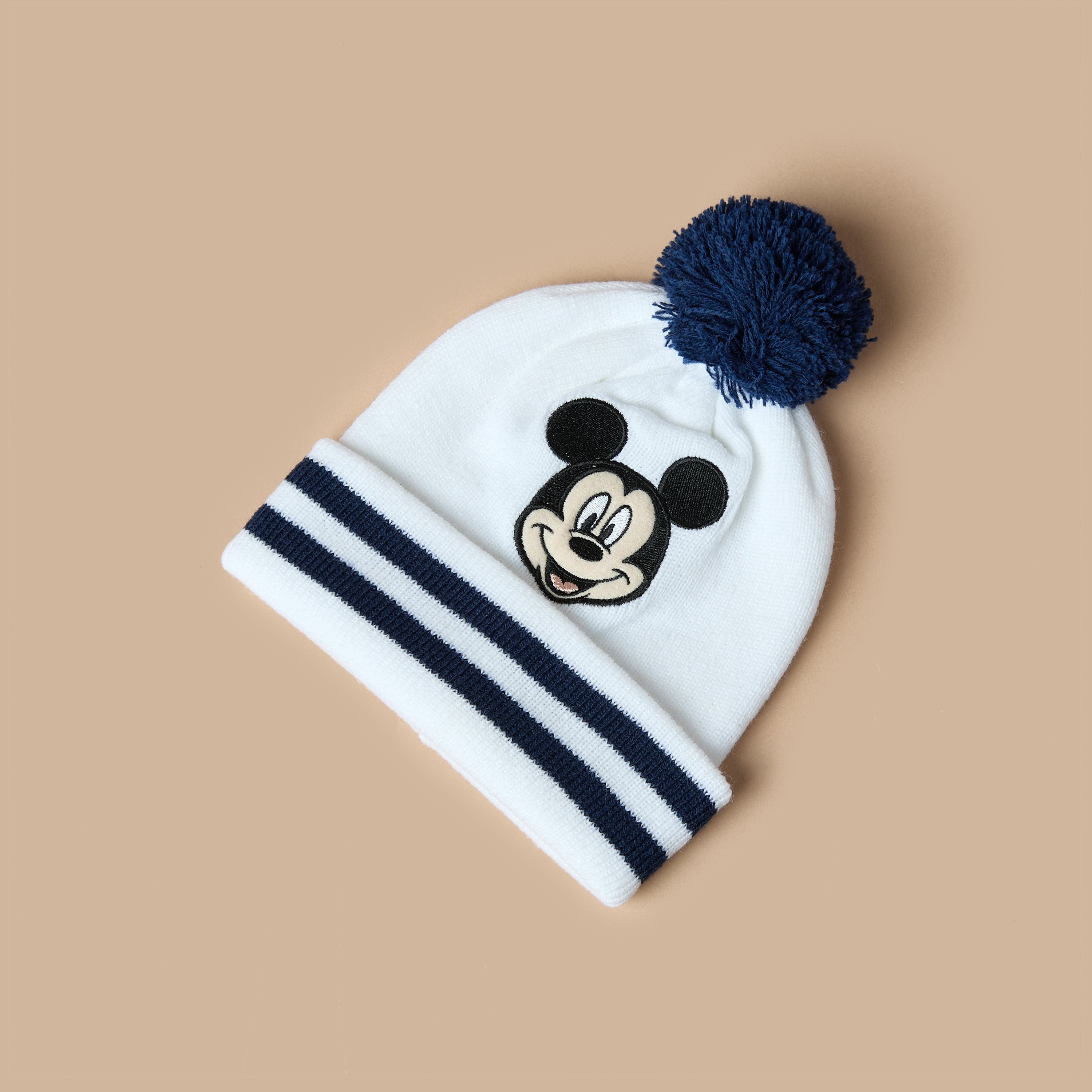 Disney Mickey Mouse Print Cap with Glove Set-baby-boys-accessories-caps-image-2