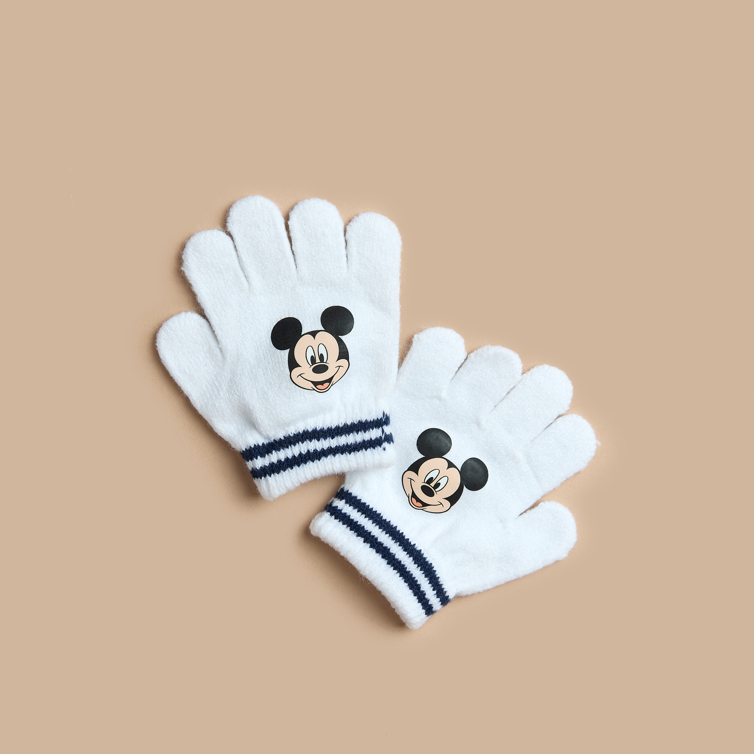 Disney Mickey Mouse Print Cap with Glove Set-baby-boys-accessories-caps-image-3