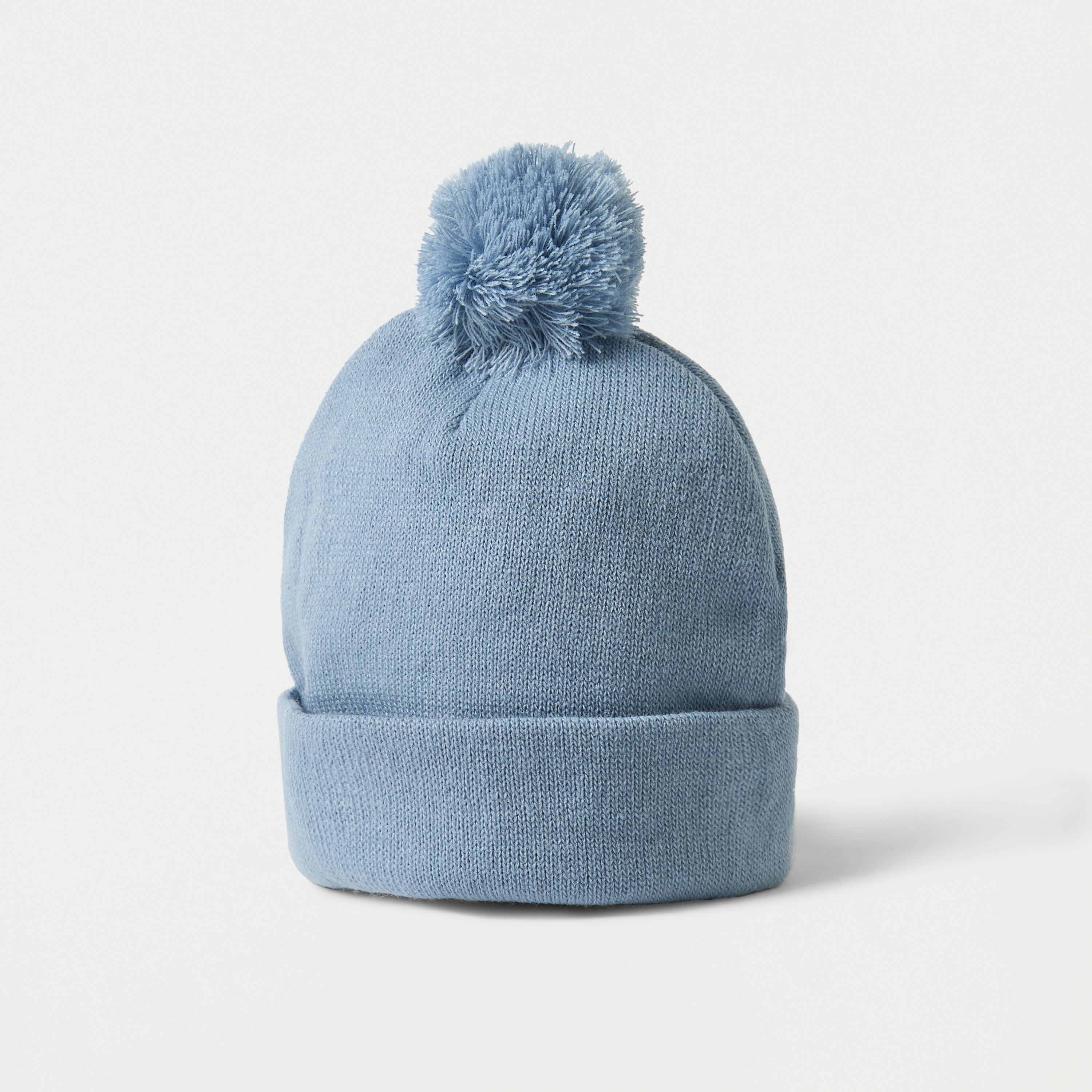 مجموعة قفازات مخططة وقبعة بيني سادة من جونيورز-baby-boys-accessories-caps-image-2