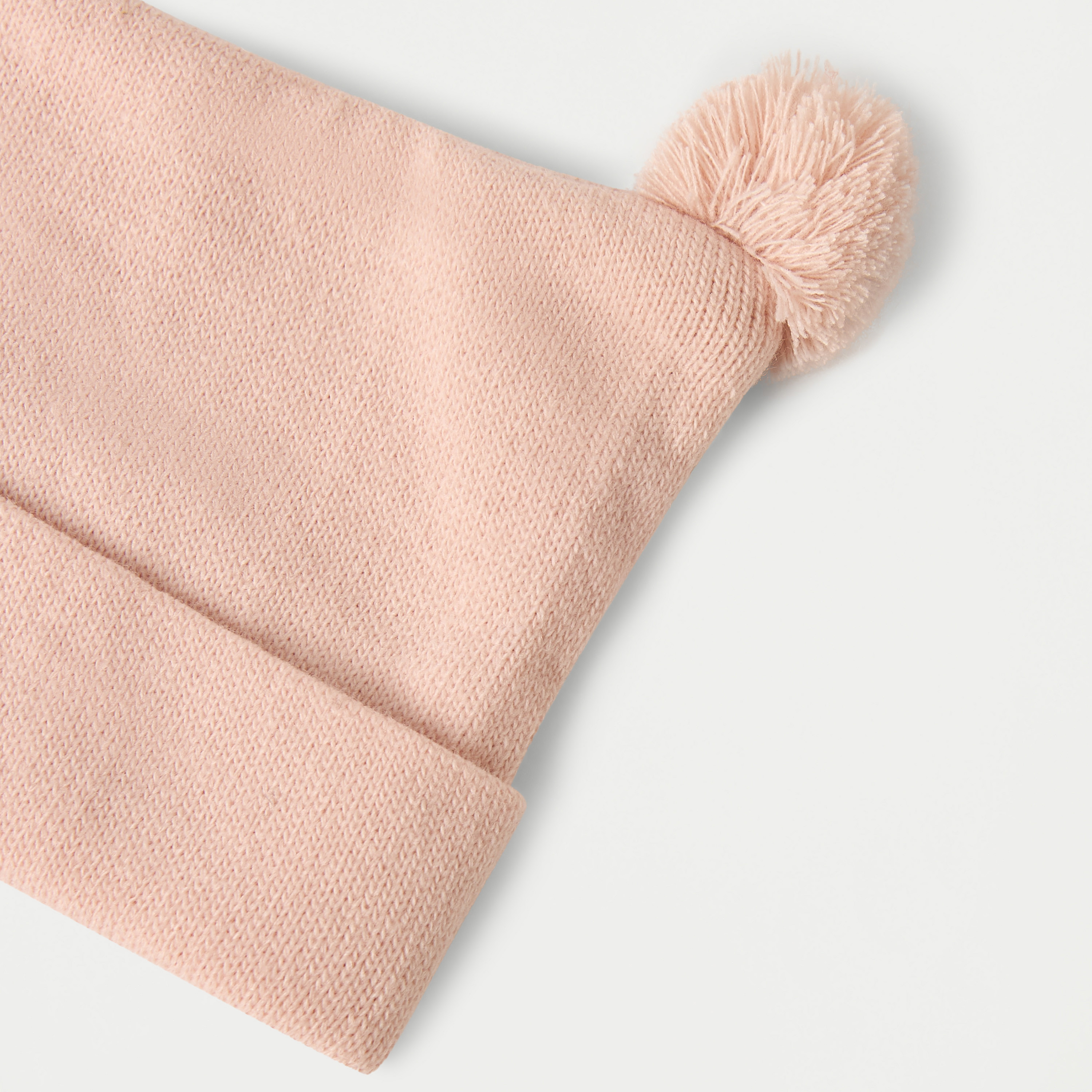 Juniors Solid Cap with Pom Pom Detail-baby-girls-accessories-caps-image-3