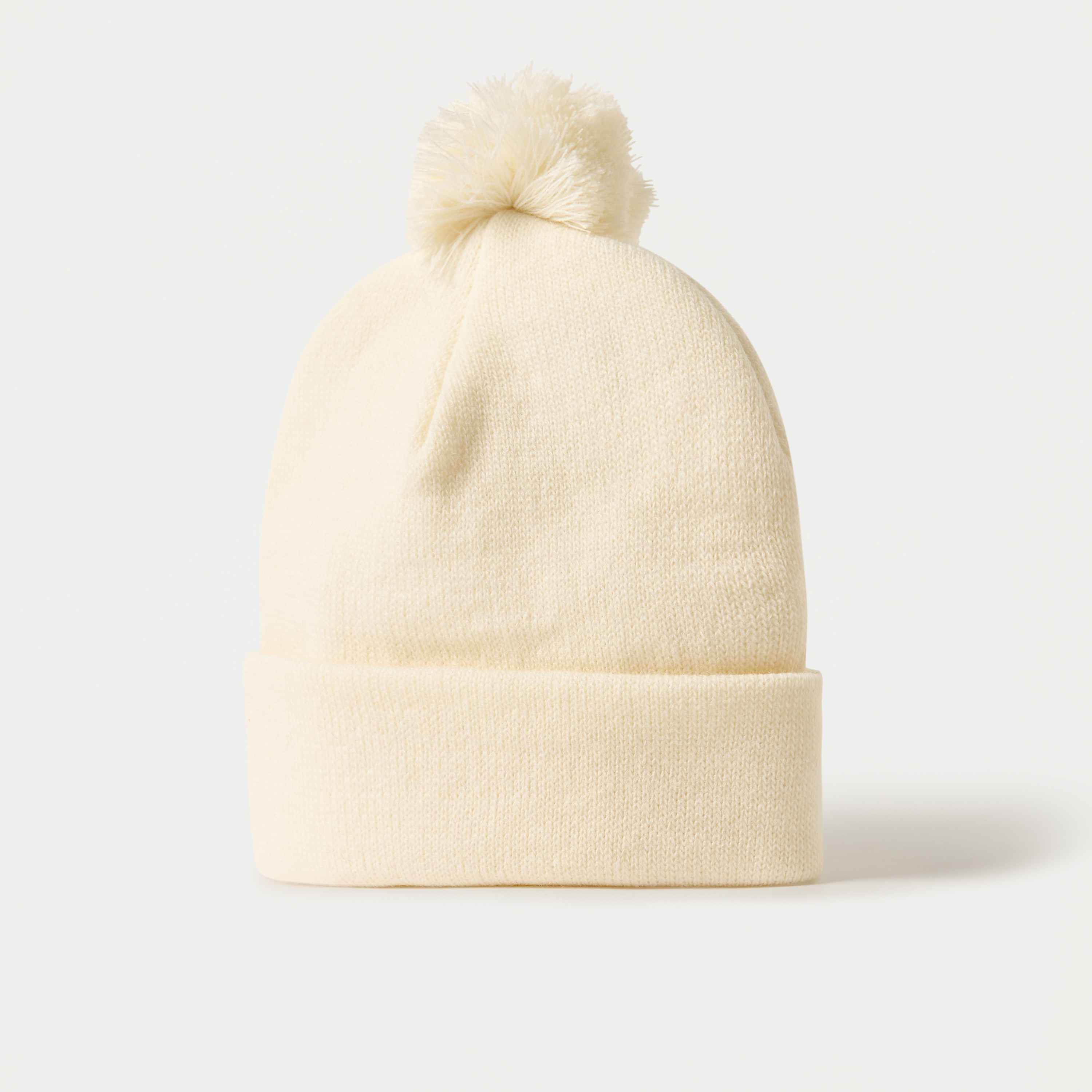 Juniors Solid Beanie Cap with Pom-Pom Detail - Set of 2-baby-boys-accessories-caps-image-2