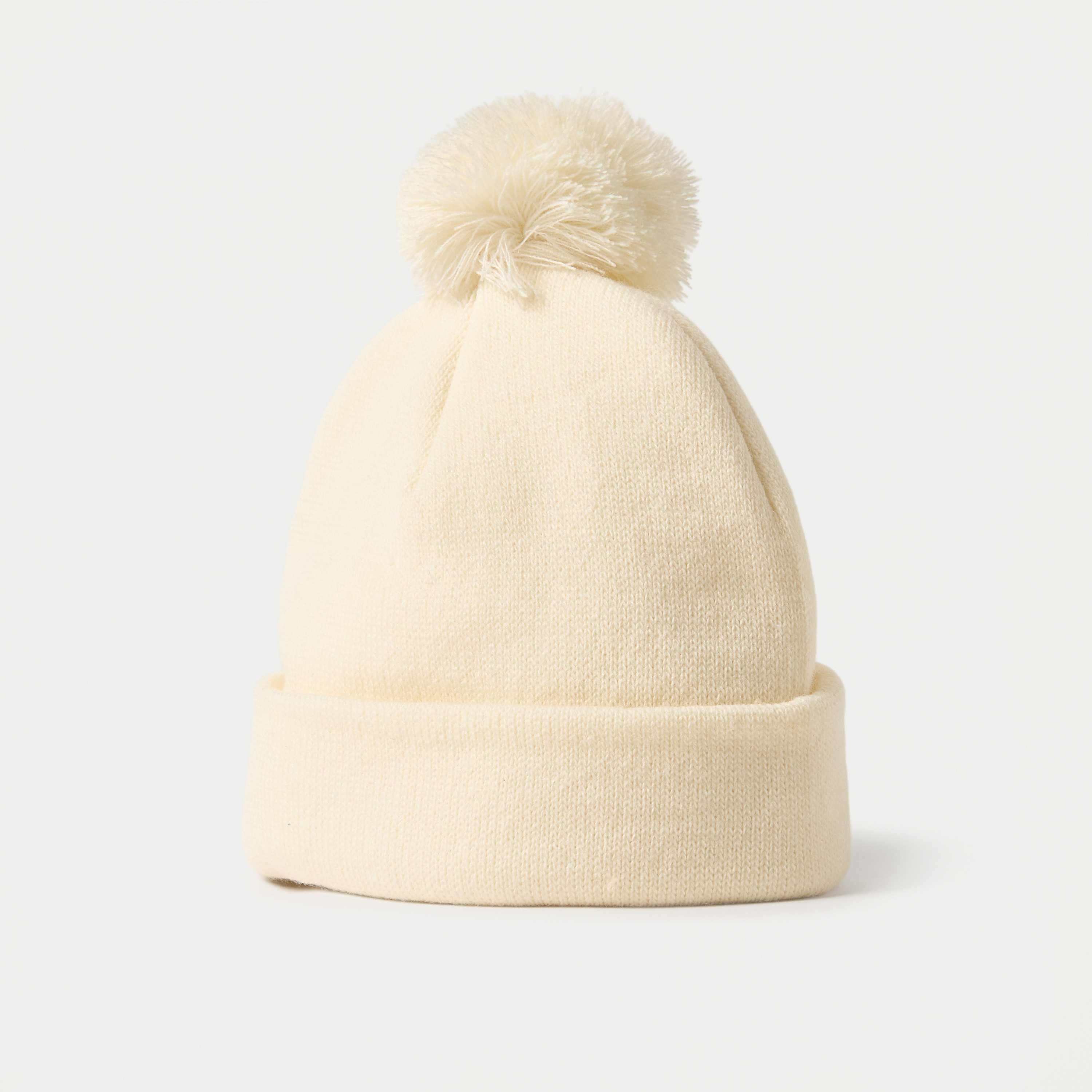 Juniors Solid Beanie Cap with Pom-Pom Detail - Set of 2-baby-boys-accessories-caps-image-2
