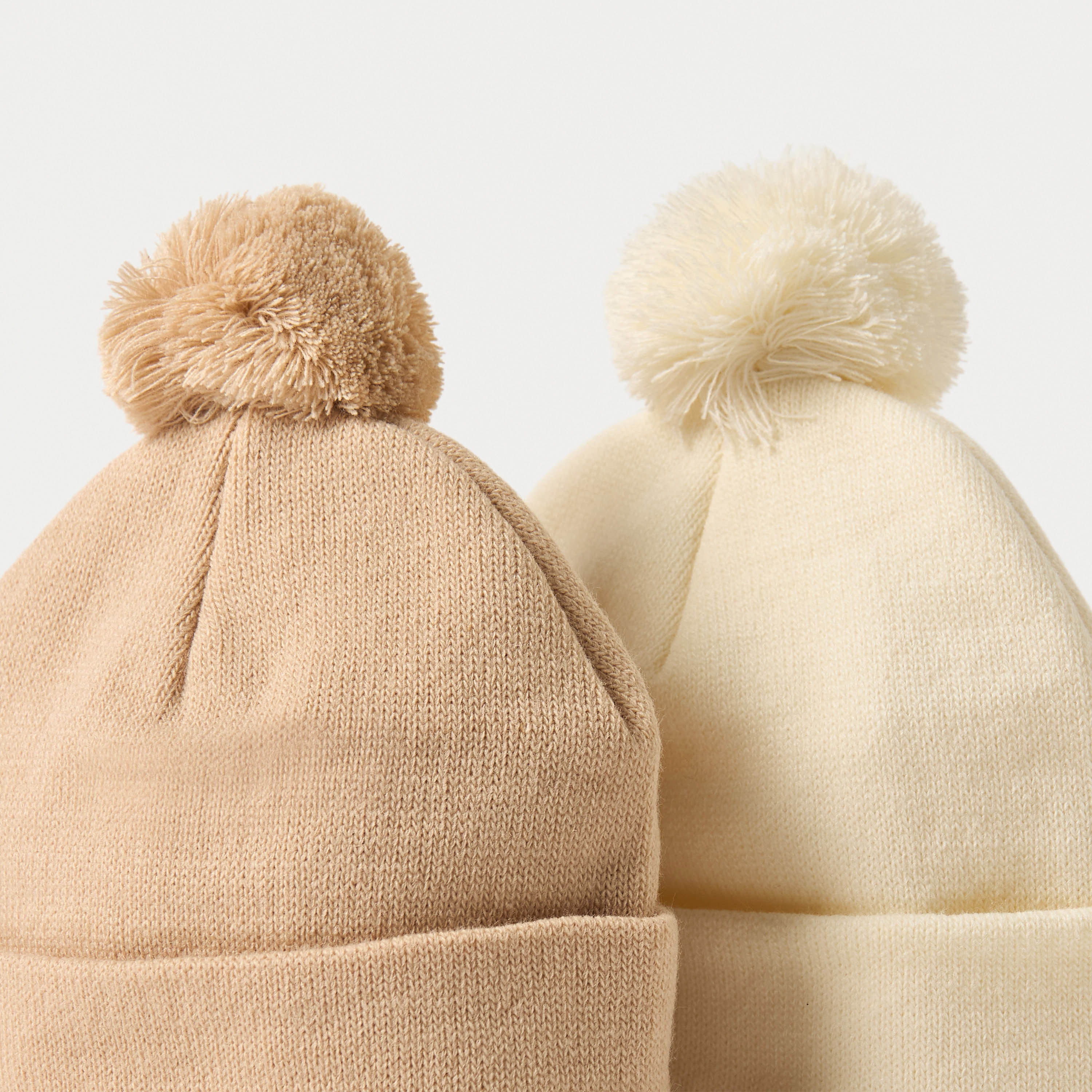 Juniors Solid Beanie Cap with Pom-Pom Detail - Set of 2-baby-boys-accessories-caps-image-5