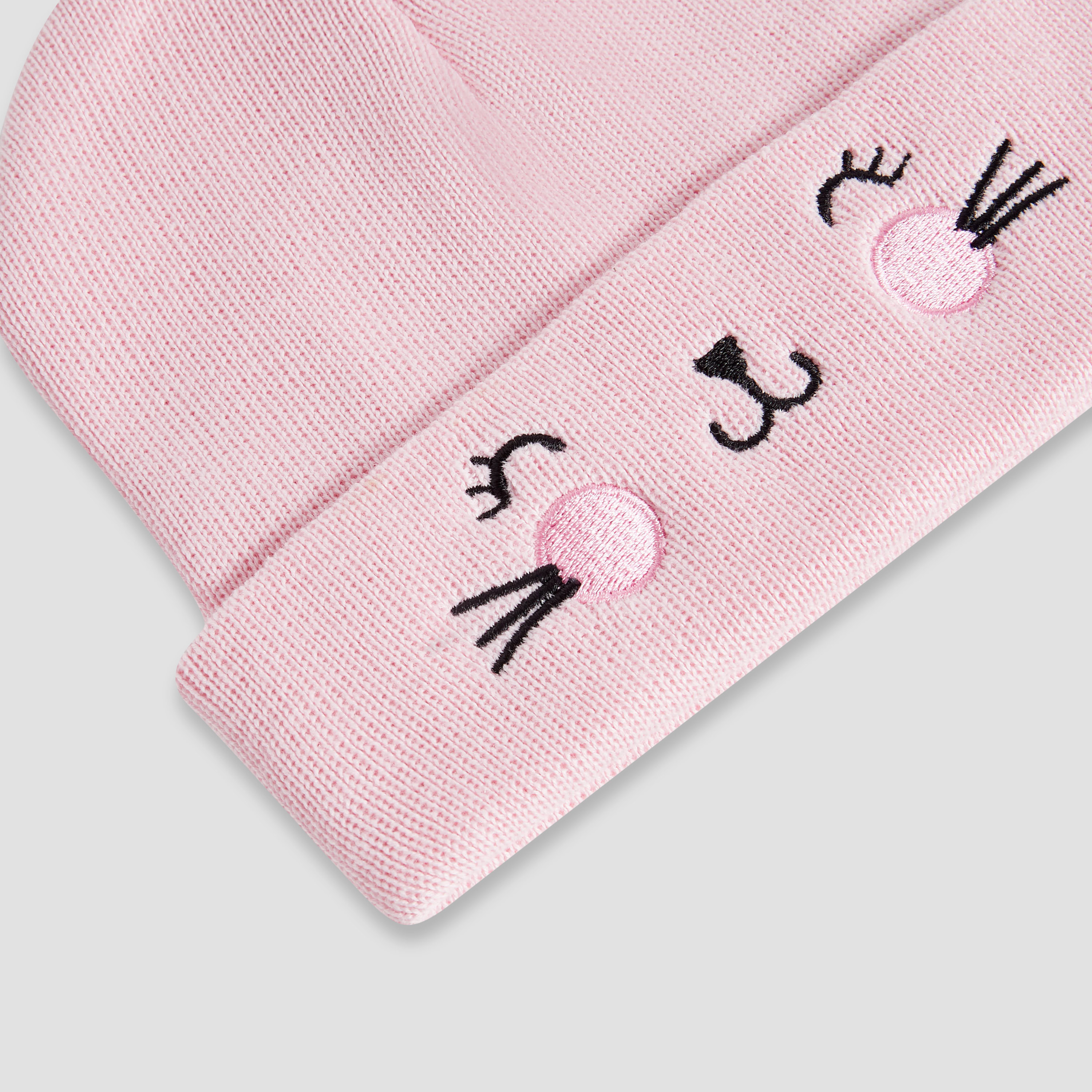 Juniors Girls Beanie with Embroidery - Cotton-baby-girls-accessories-caps-image-5