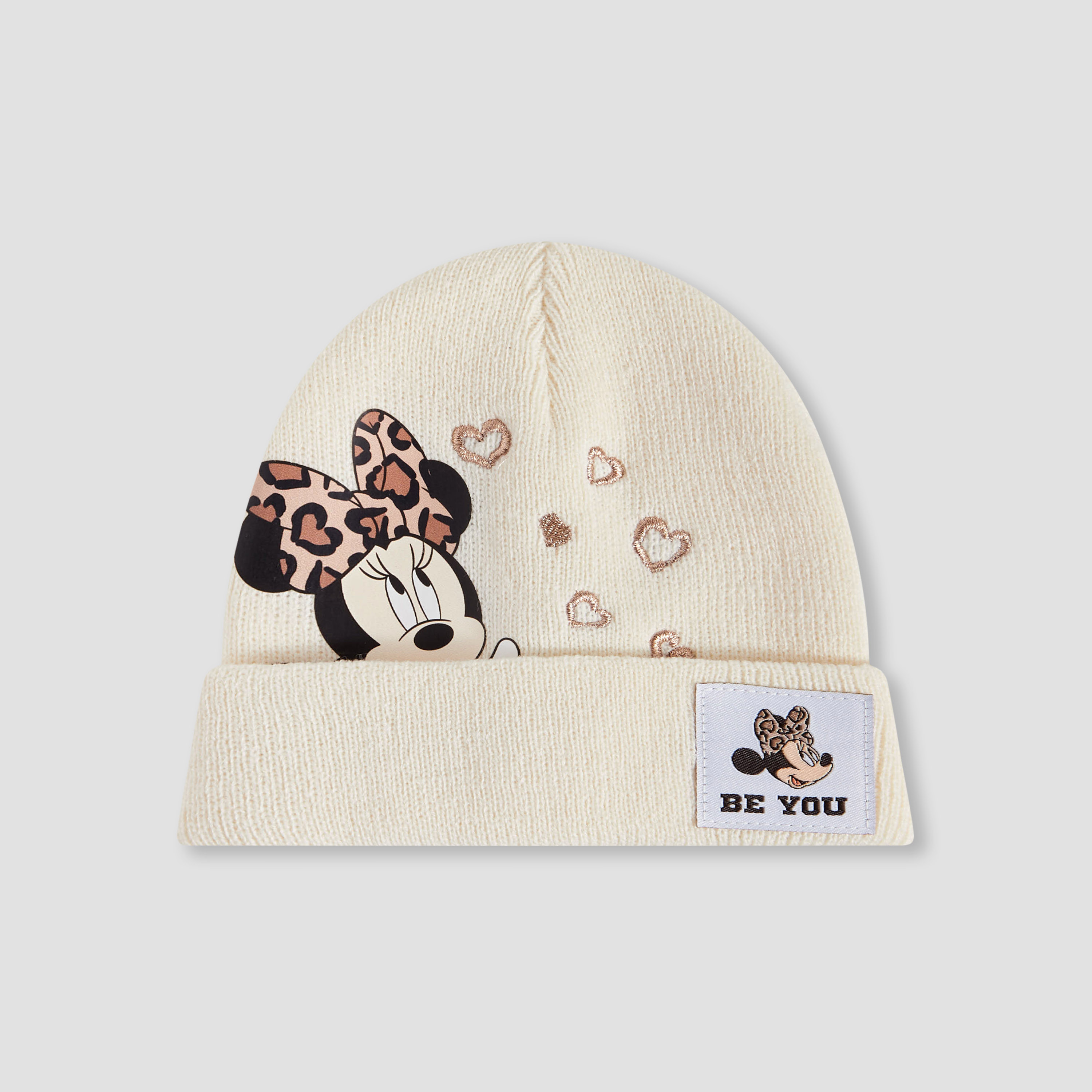 Disney Girls Winter Cap and Gloves with Minnie Mouse Print - Cotton-baby-girls-clothing-winterwear-winteraccessories-image-2