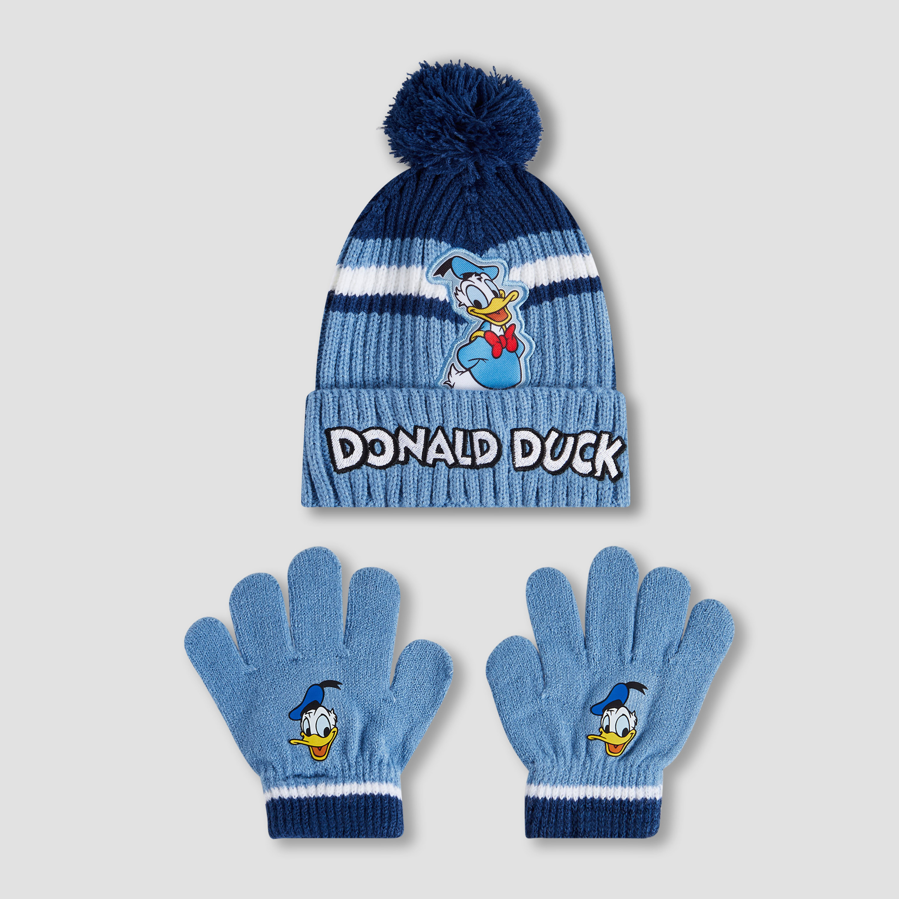 Disney Boys Winter Beanie and Gloves with Donald Duck Print - Cotton-baby-boys-clothing-winterwear-winteraccessories-image-1