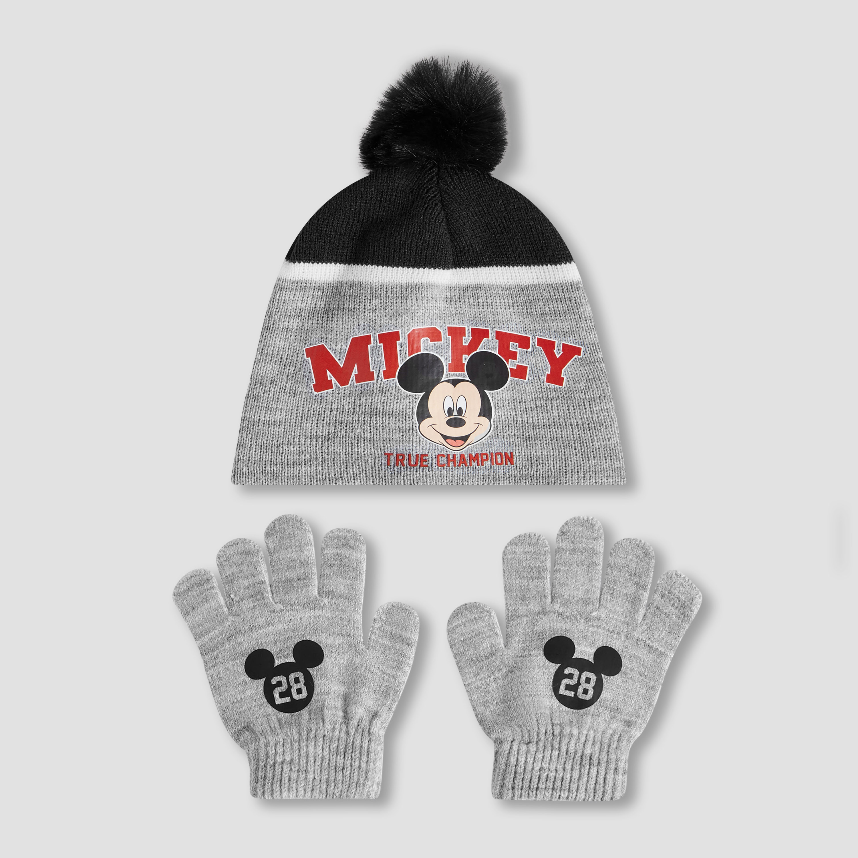 Disney Boys Winter Gloves and Beanie with Mickey Mouse Print - Cotton-baby-boys-clothing-winterwear-winteraccessories-image-1