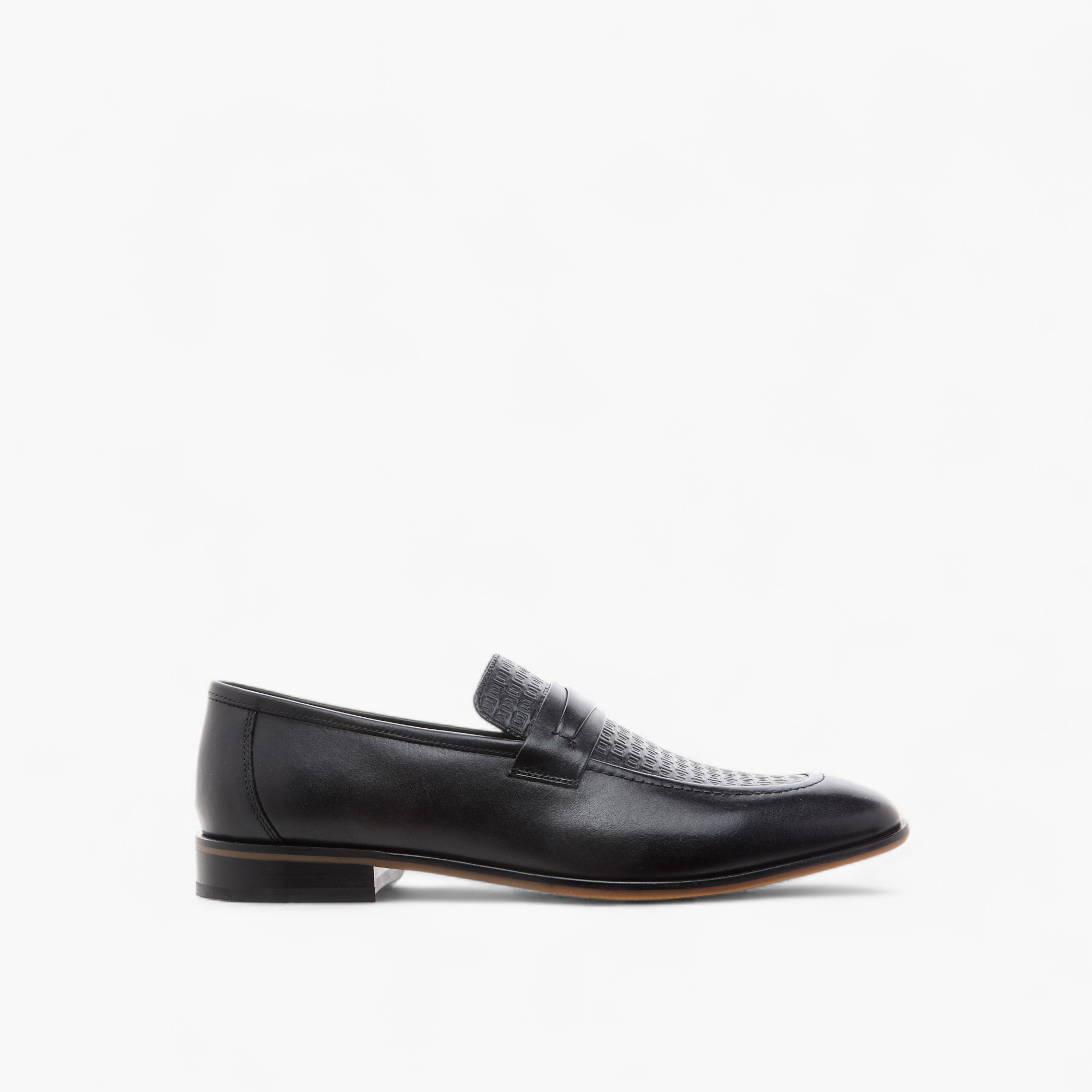 Duchini Men's Textured Slip-On Loafers-men-shoes-loafersandmoccasins-image-3