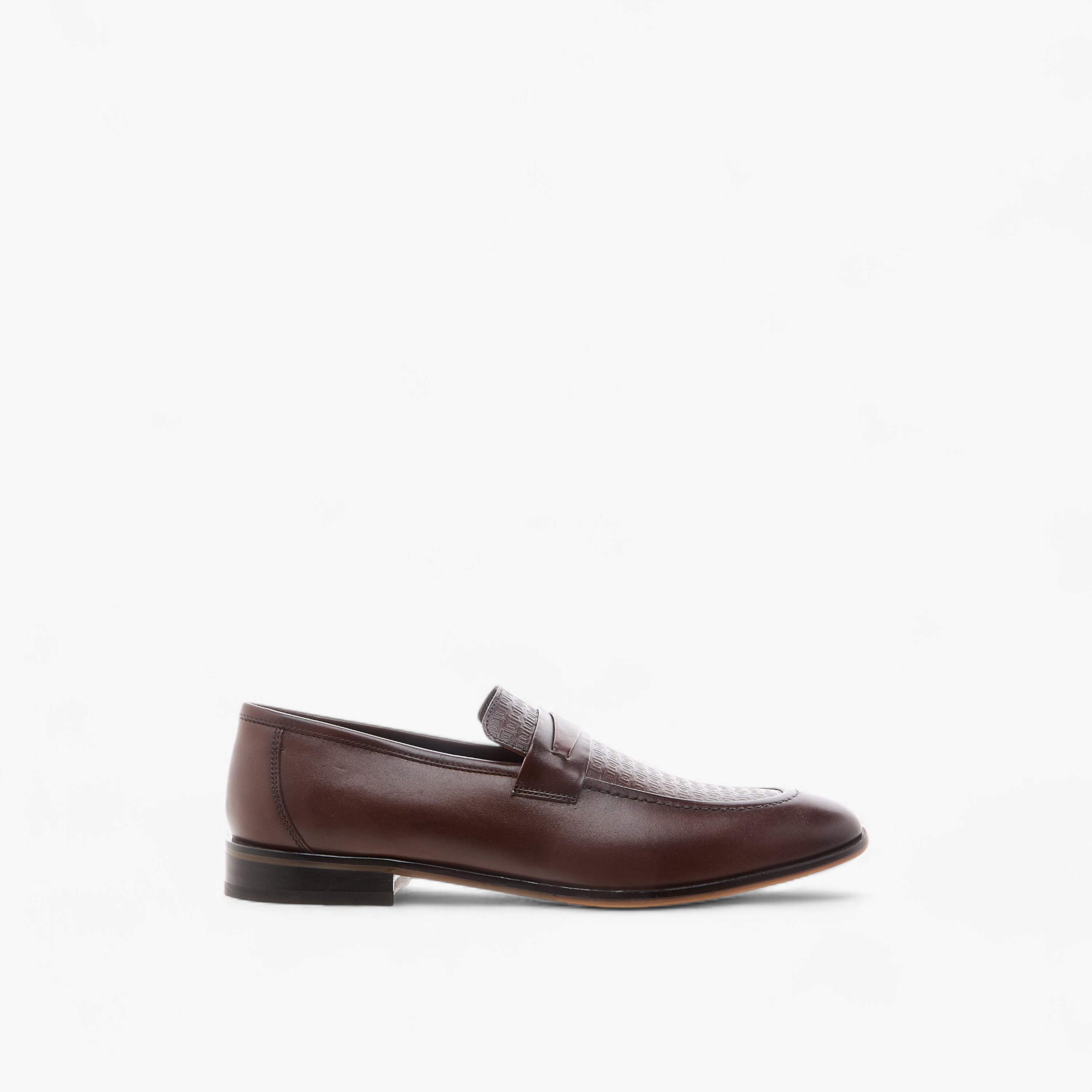 Duchini Men's Textured Slip-On Loafers-men-shoes-loafersandmoccasins-image-3