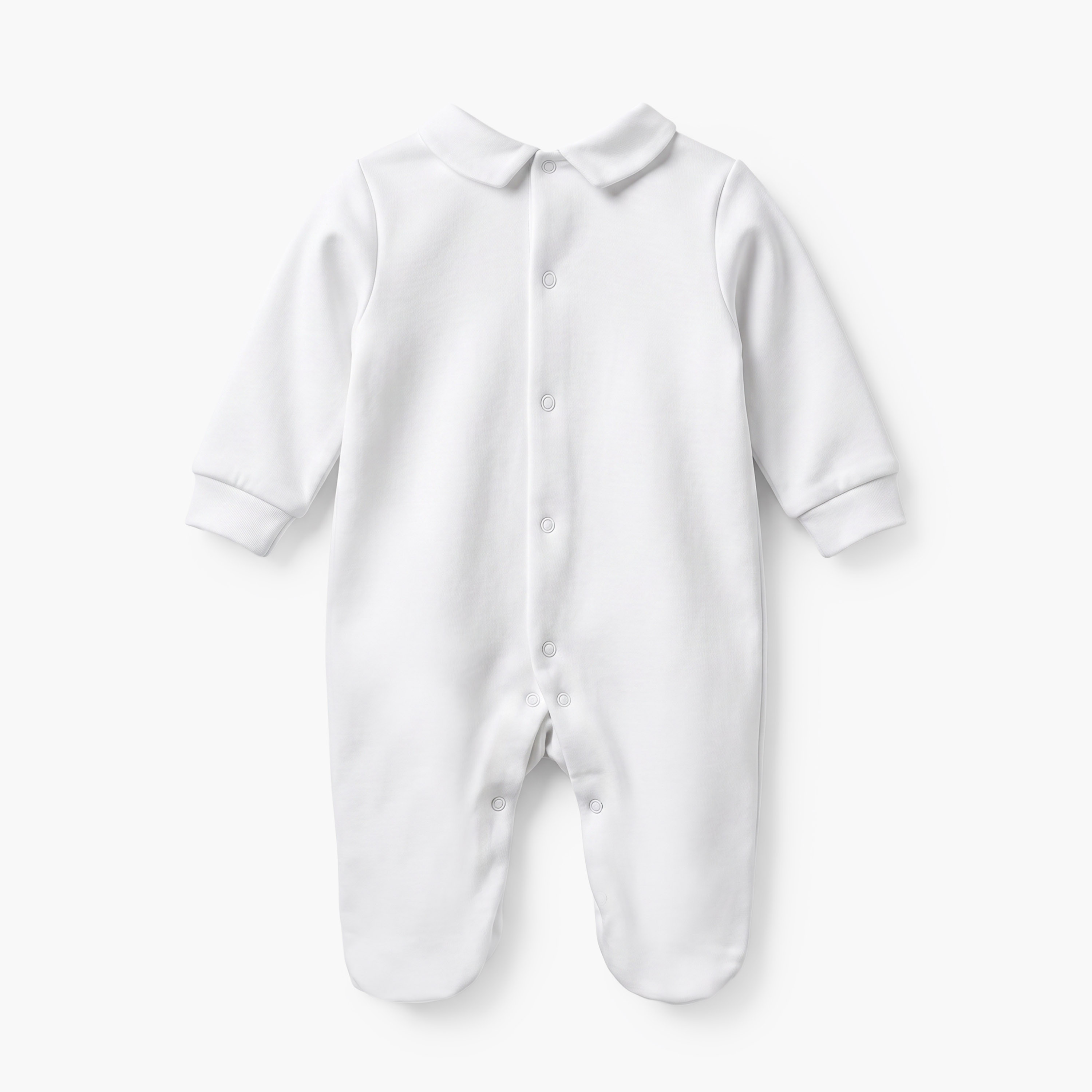 Disney Cotton Collared Long Sleeves Sleepsuit with Pleated Design-baby-boys-clothing-nightwear-sleepsuits-image-2