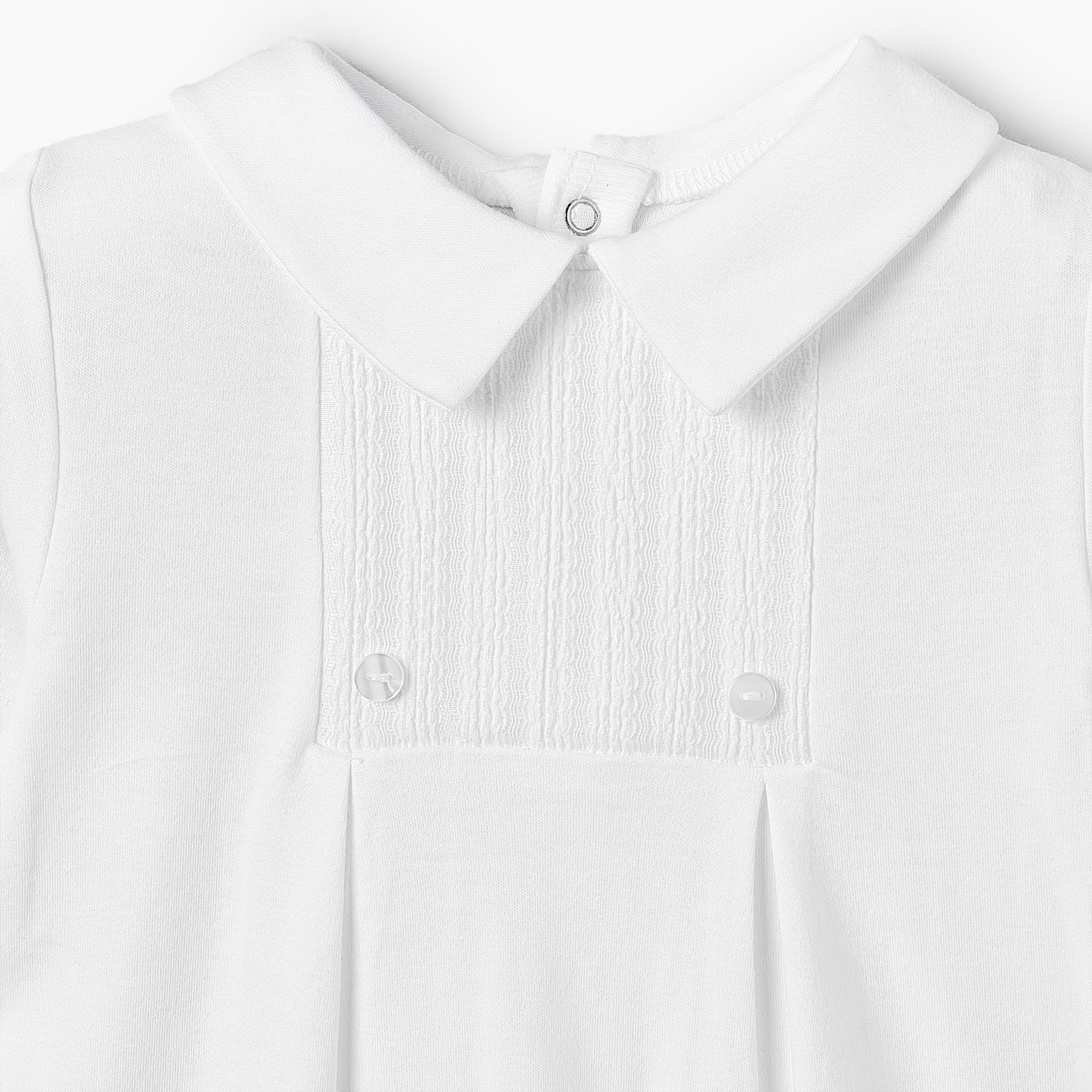 Disney Cotton Collared Long Sleeves Sleepsuit with Pleated Design-baby-boys-clothing-nightwear-sleepsuits-image-3